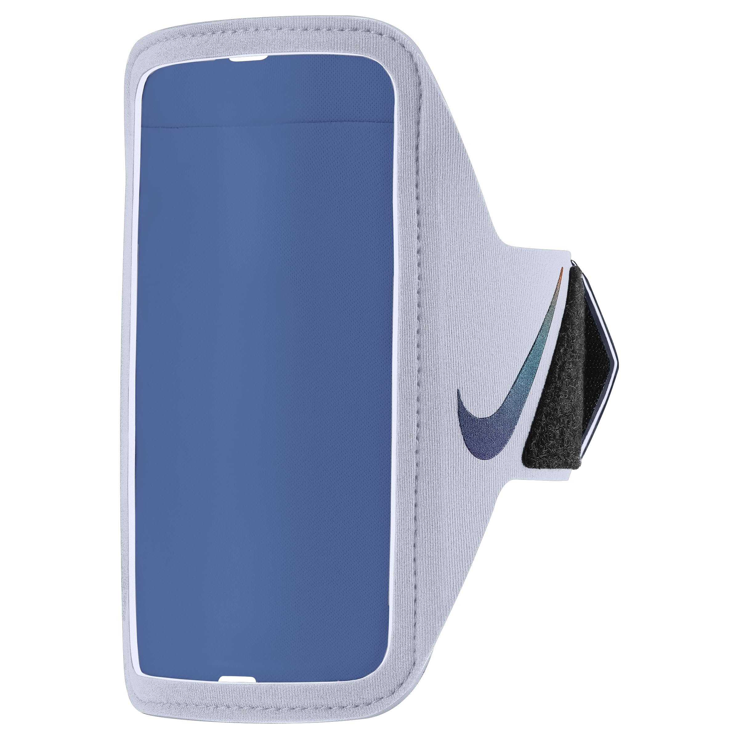 Nike Lean Arm Band – Sports Phone Armband for Running & Training – Smartphone Armband, Ghost/Black/Comet Blue, One Size