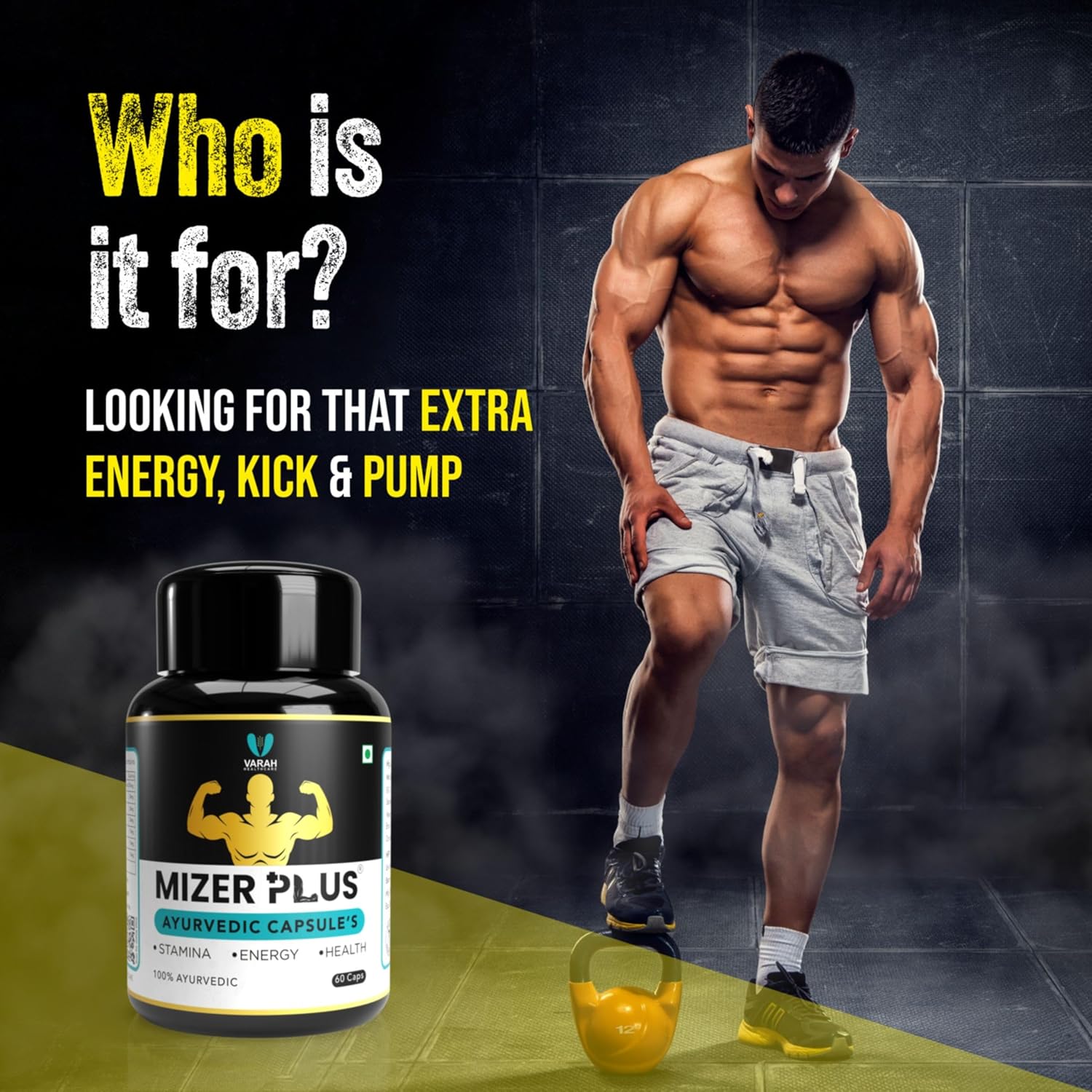 VARAH Mizer Plus Herbal For Men Health Caps | Ayurvedic Formula For Male Wellness | 60 Capsules VARAH Mizer Plus Herbal For Men Health Caps | Ayurvedic Formula For Male Wellness | 60 Capsules