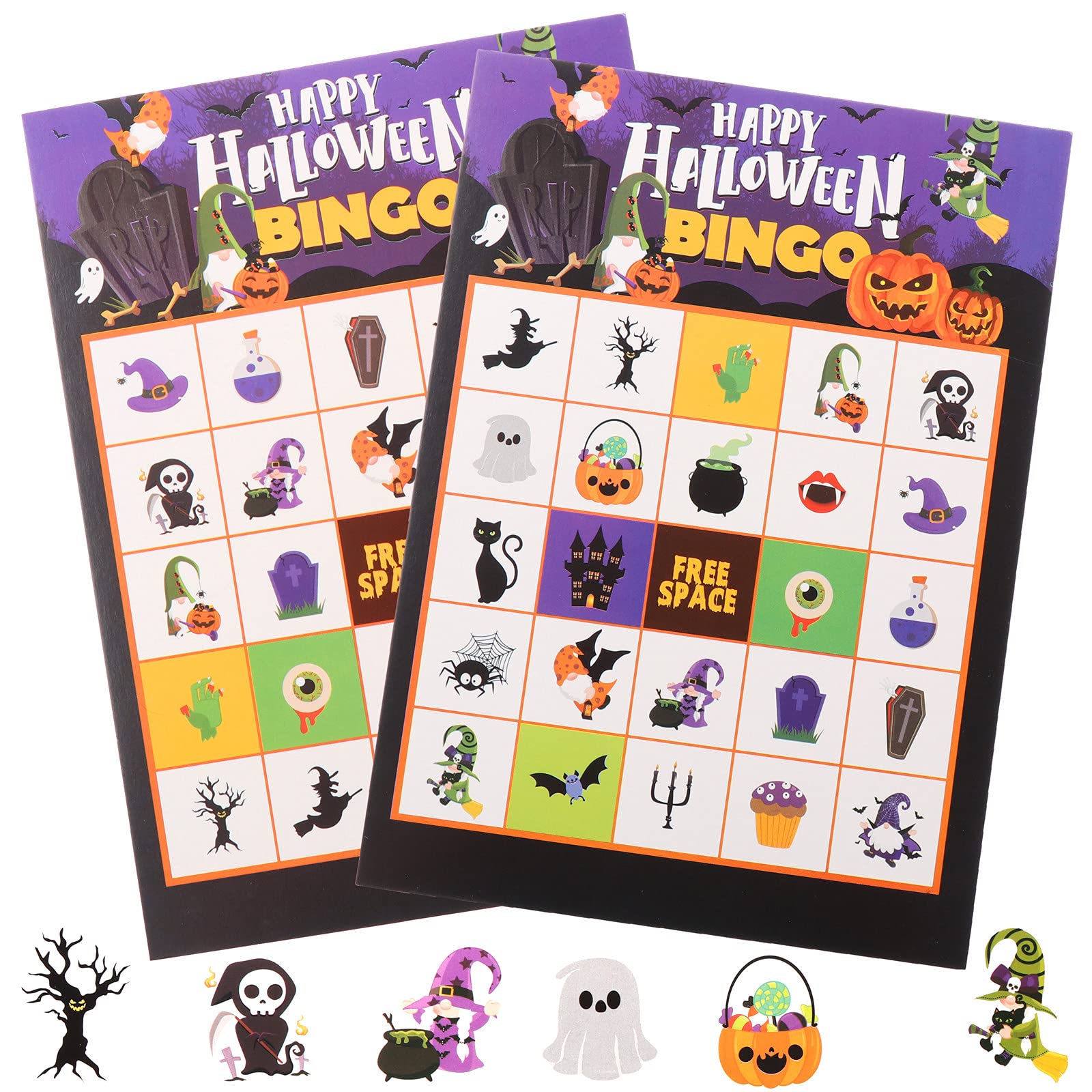 Buy 38 Pieces Halloween Game Bingo Cards for Kids 24 Players Halloween