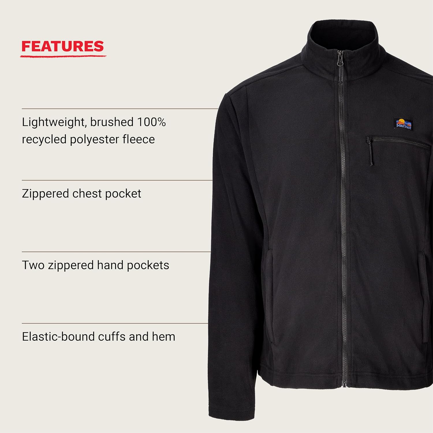 MARMOT mens Upward Fleece Jacket - Image 5
