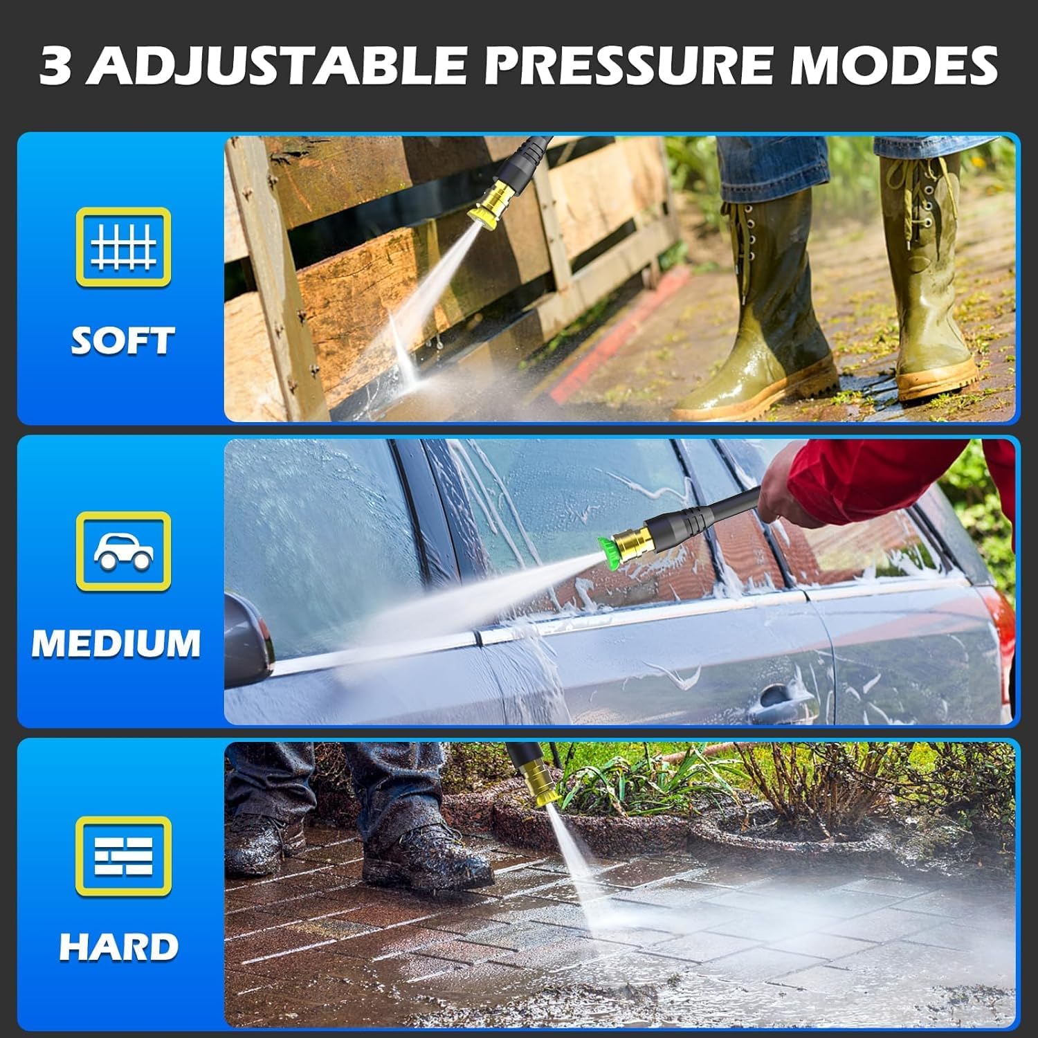 Pressure Washer -5000PSI Power Washer with Foam Cannon, High Pressure Cleaning Machine with 4 Connect Nozzles for Cars/Patio/Driveways/Home Cleaning