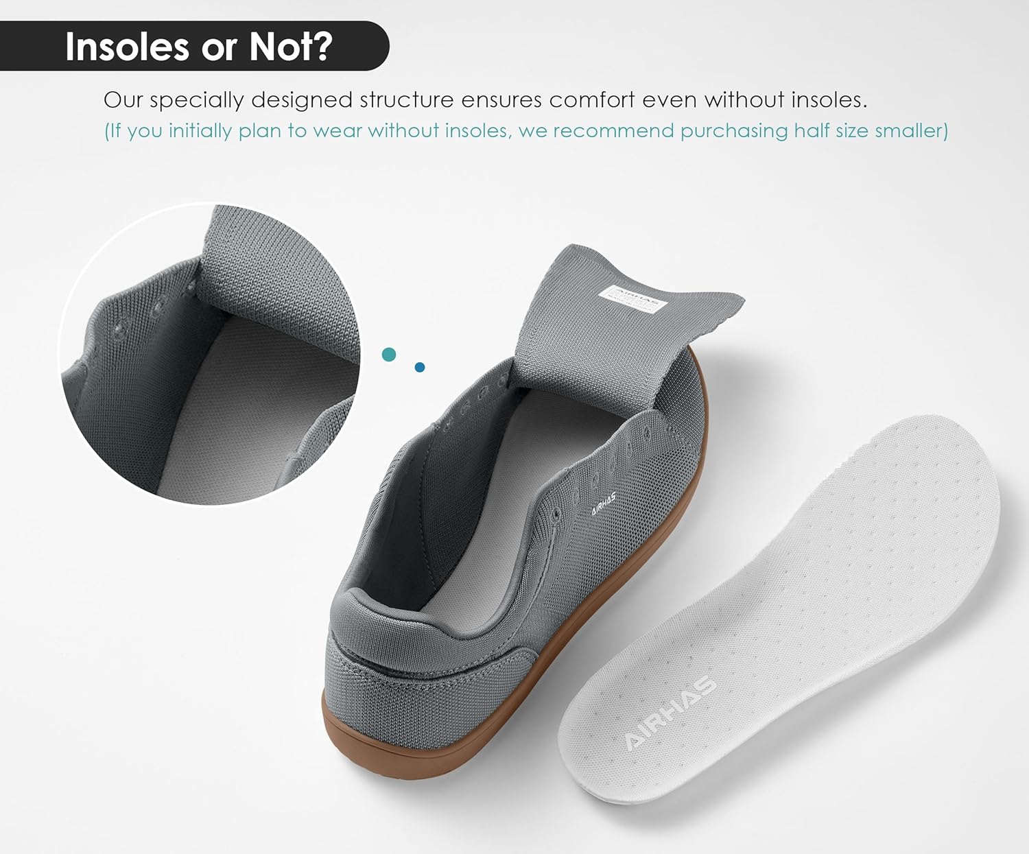 Mens Barefoot Wide Toe Box Shoes Lightweight Walking Shoes Flexible Zero Drop Sneakers for Men Summer Minimalist Casual Shoes(Dark Grey/Gum,8.0) - Image 4