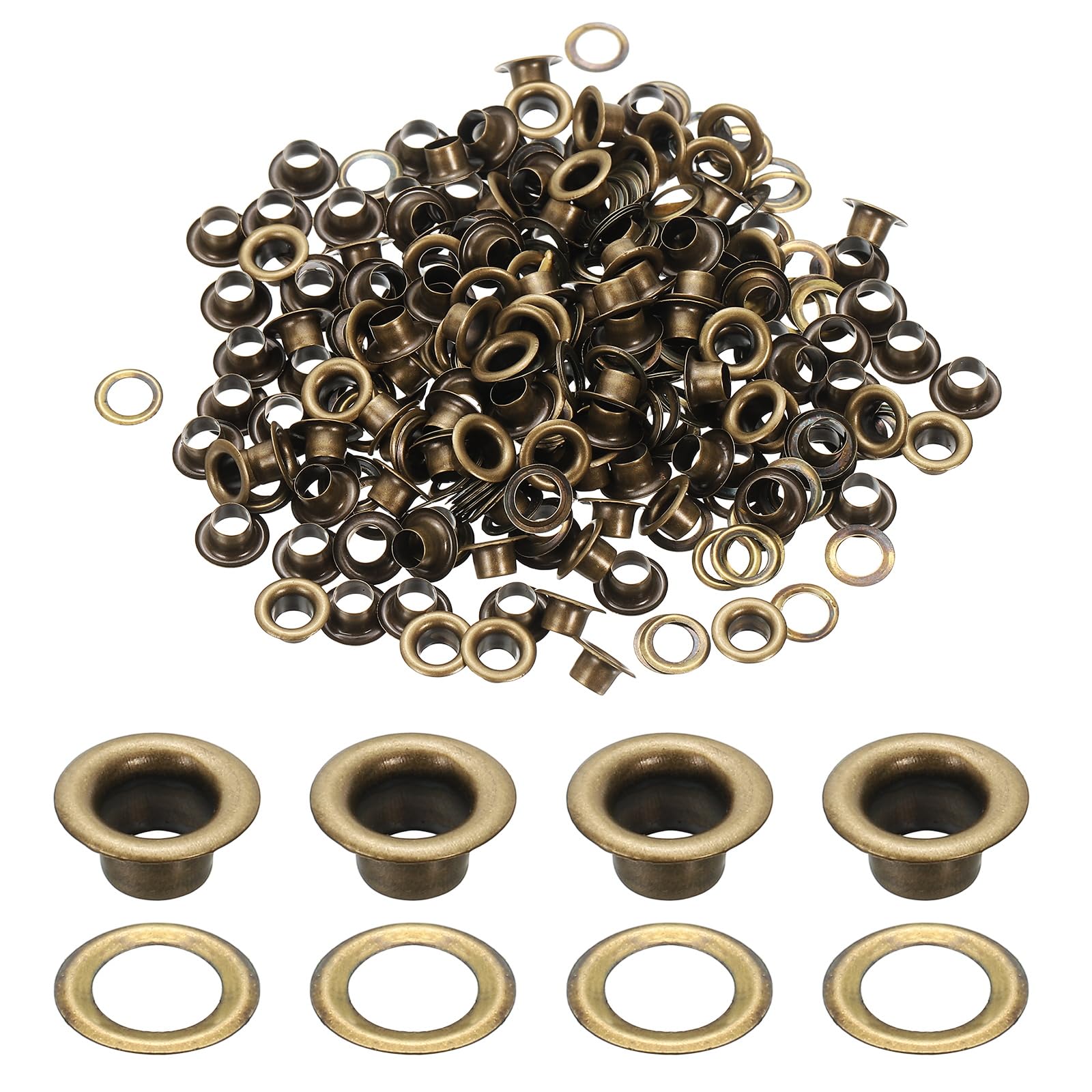 Oeillets Métalliques 4mm PATIKIL : Kit de 150 Rondelles en Bronze pour Tissu et Cuir