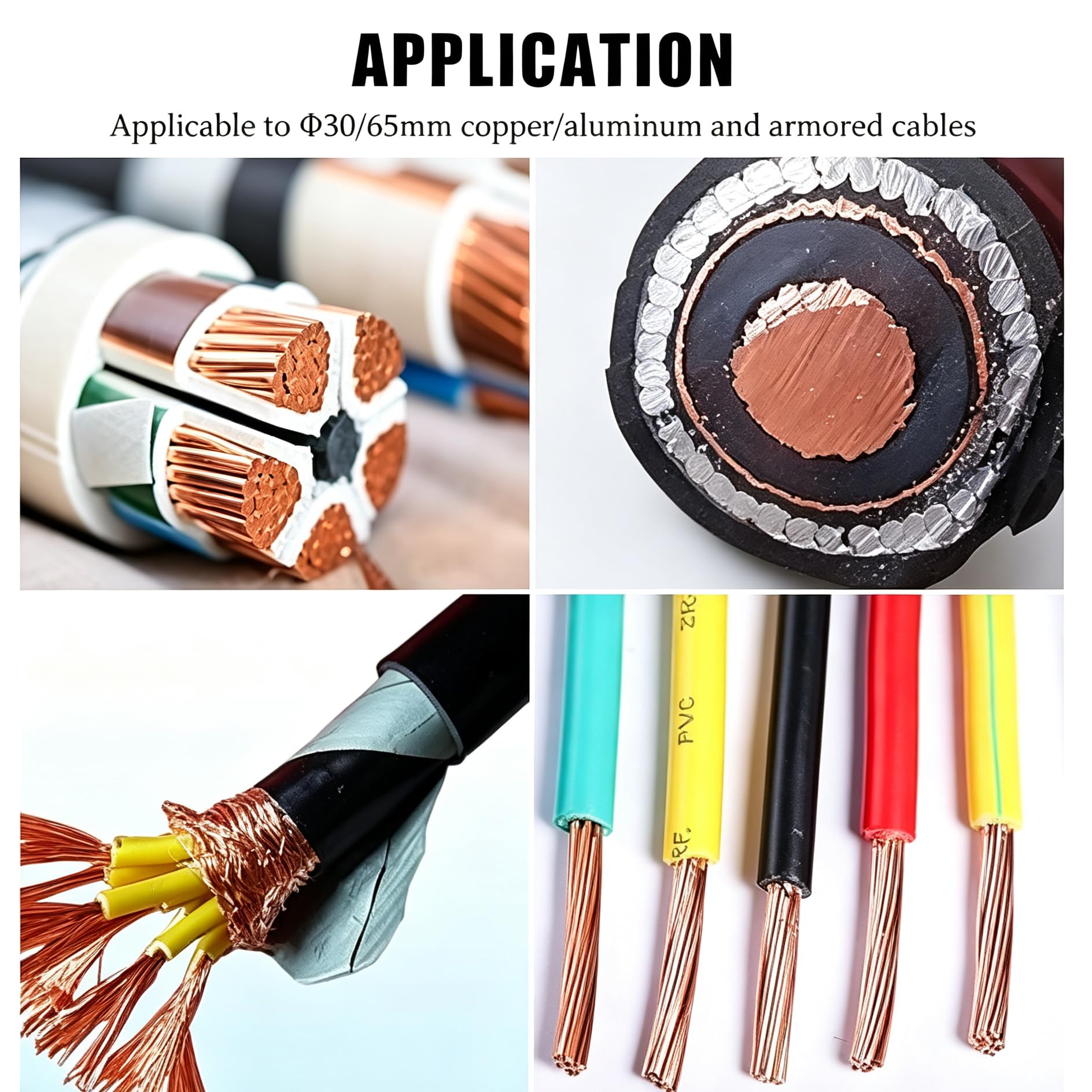 Cortacables Eléctrico Inalámbrico 80 Kn Con Kit Cizalla Hidráulica,30MM | Cabezal giratorio 360° con 2 baterías 2,5 Ah para electricistas Para cortar cables de cobre y aluminio