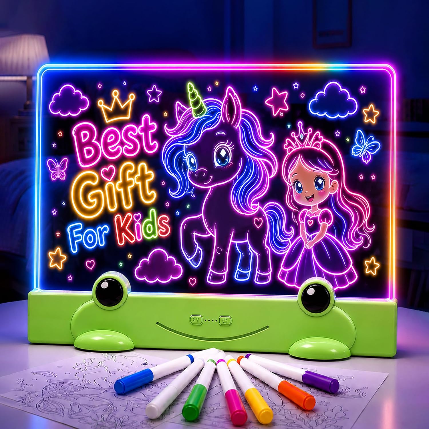 Laimiod 16" LED Drawing Board for Kids,Gift for Girls Boys Children Age 3-8