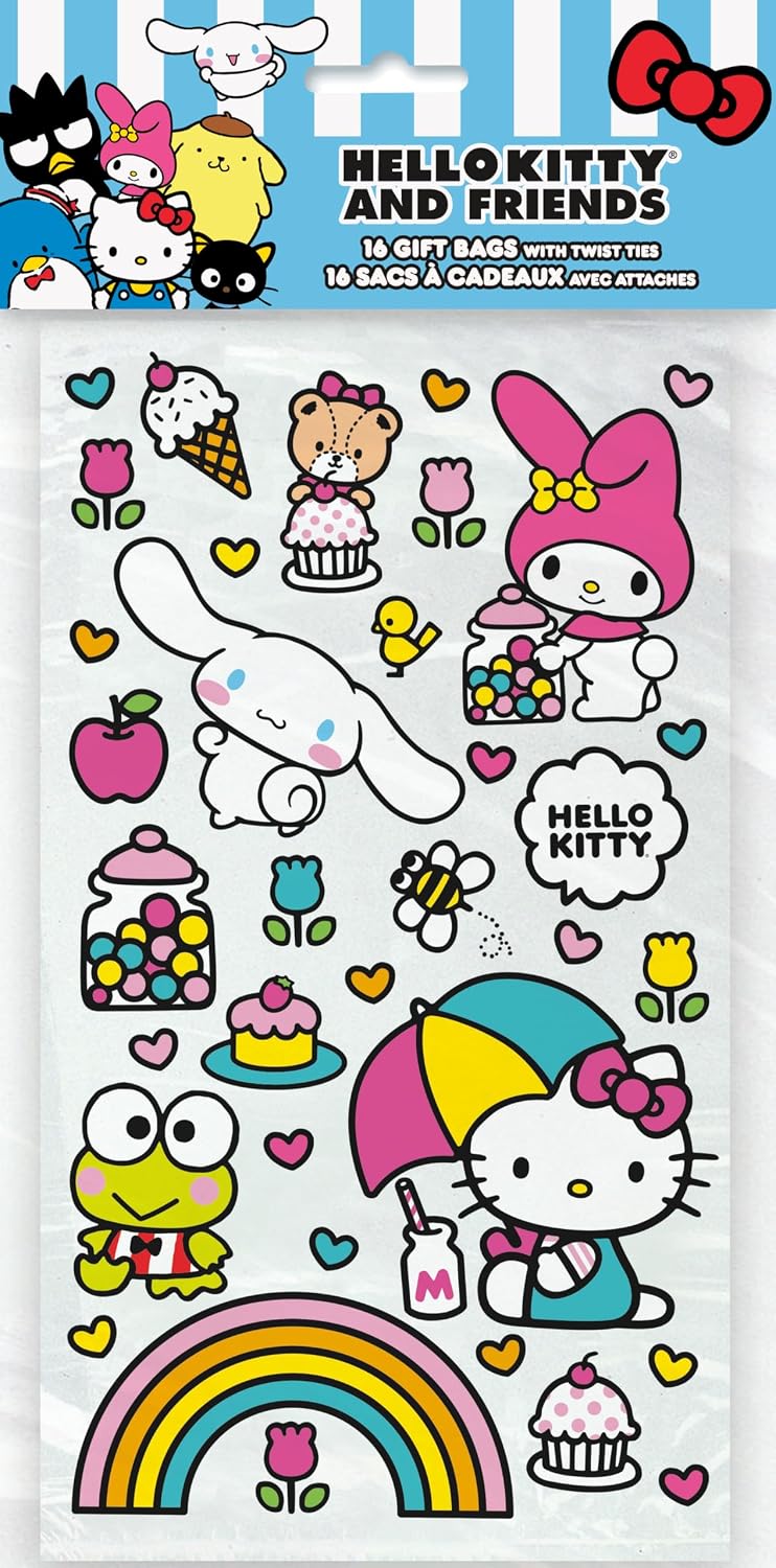 Unique Hello Kitty Hello Kitty Cello Bags, 16 Count, Party and Events Supplies