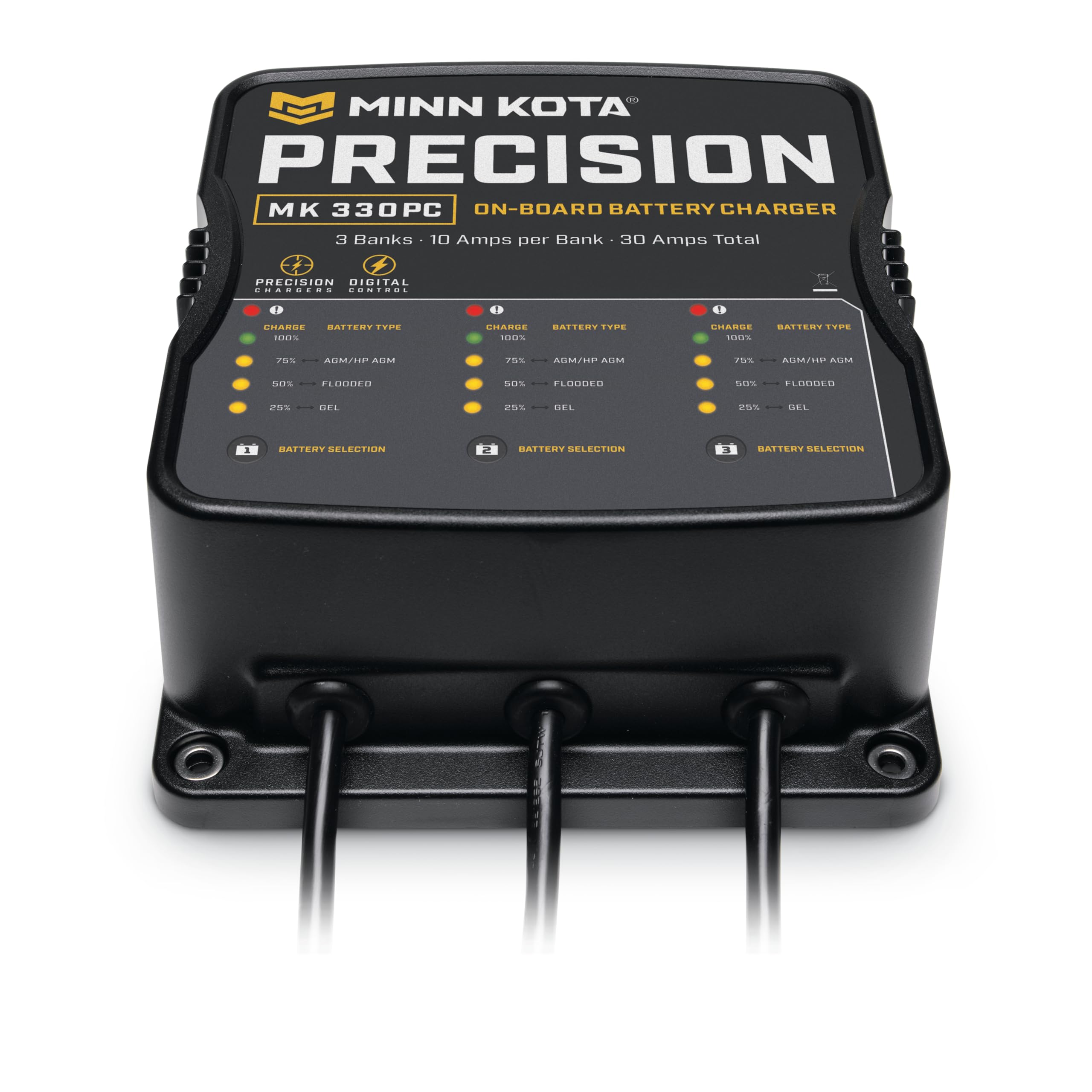 Minn Kota Precision Digital Chrgr MK 330 PC 3 bank x 10 amps