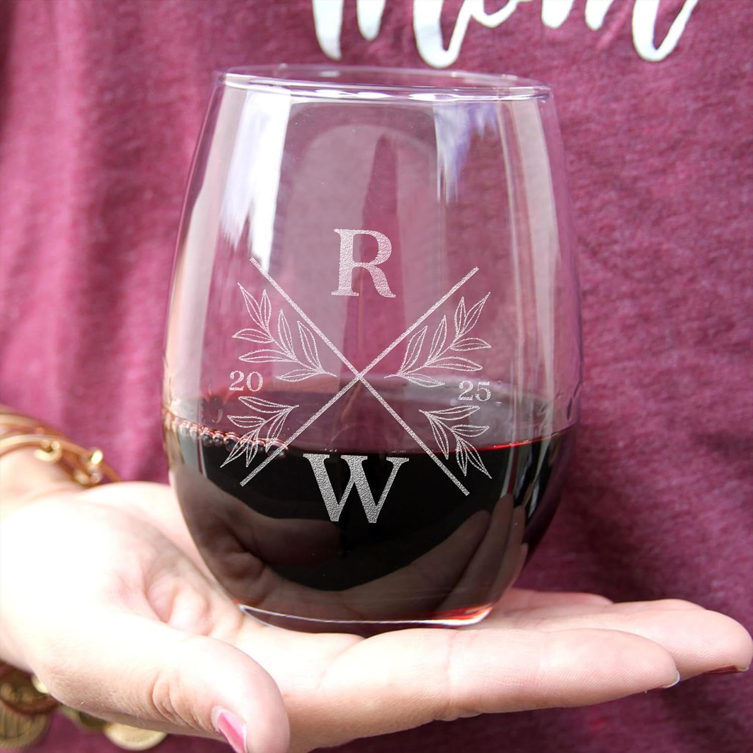 Personalized Wedding Gift Wine Glass, Gifts For Couple, Bridal Shower, Newlywed Keepsake - 1 Pack - Image 4