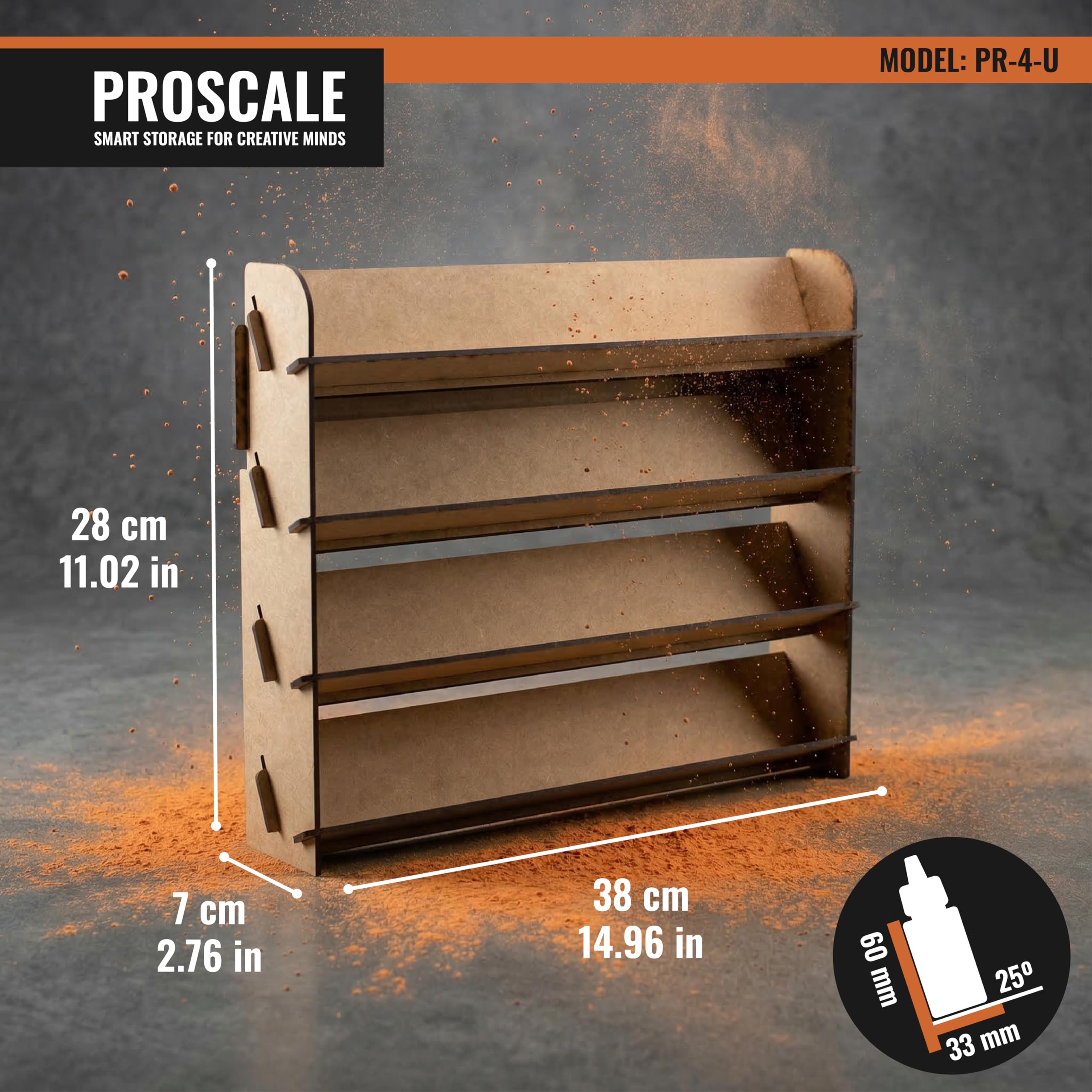 PROSCALE Porta colori acrilici per modellismo Organizer Espositore Universal