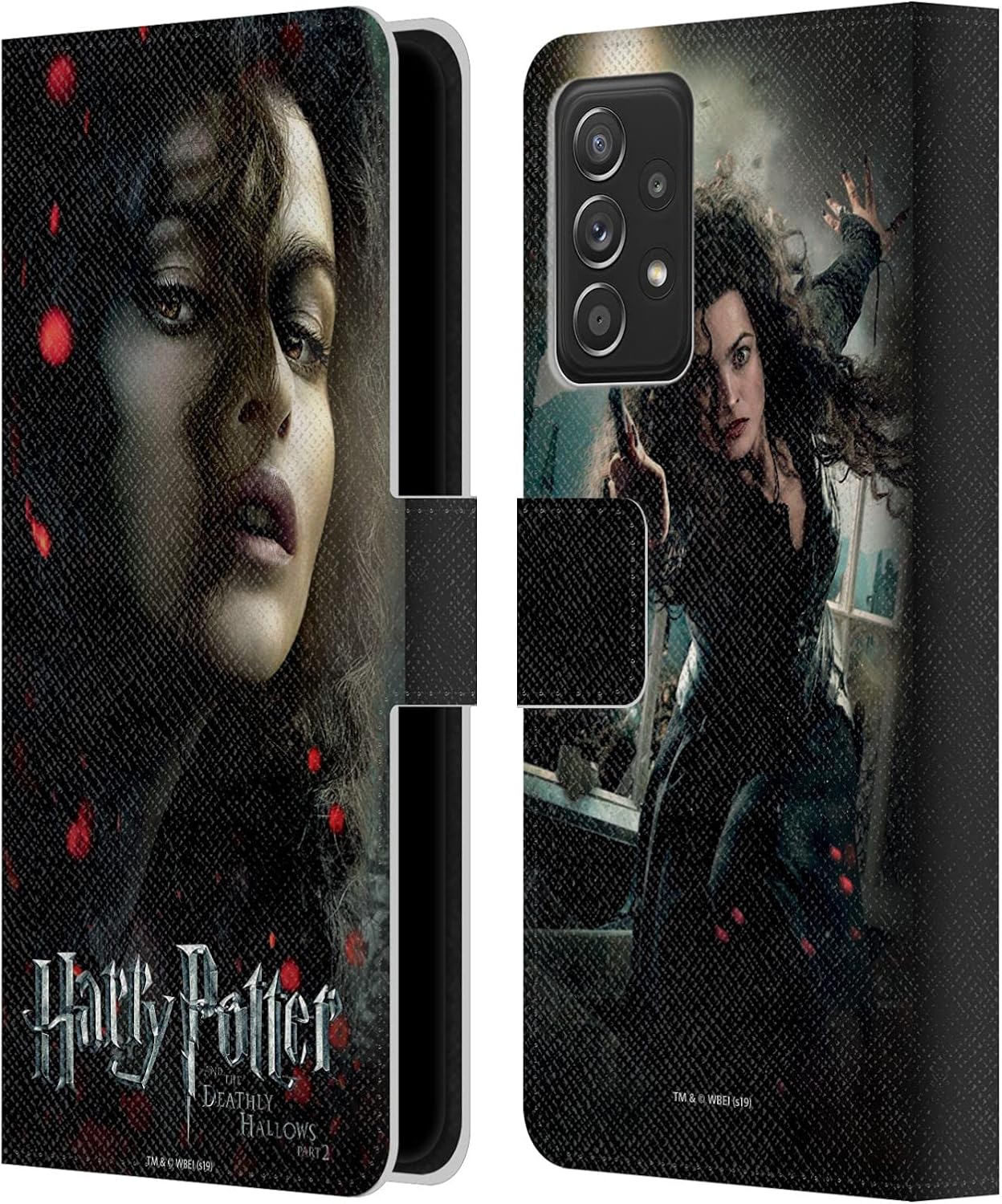 Head Case Designs Officially Licensed Harry Potter Bellatrix Lestrange Deathly Hallows VIII Leather Wallet Case Compatible with Galaxy A52 / A52s / 5G (2021)