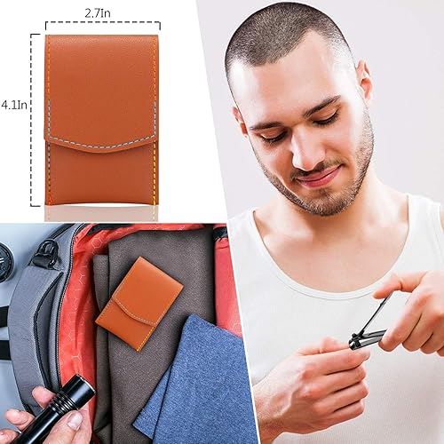 Miniatura 6 de Juego de cortaúñas para hombre, accesorios personales, herramientas de cuidado de uñas, cortaúñas Aceoce Kit de aseo de viaje, kit de manicura y