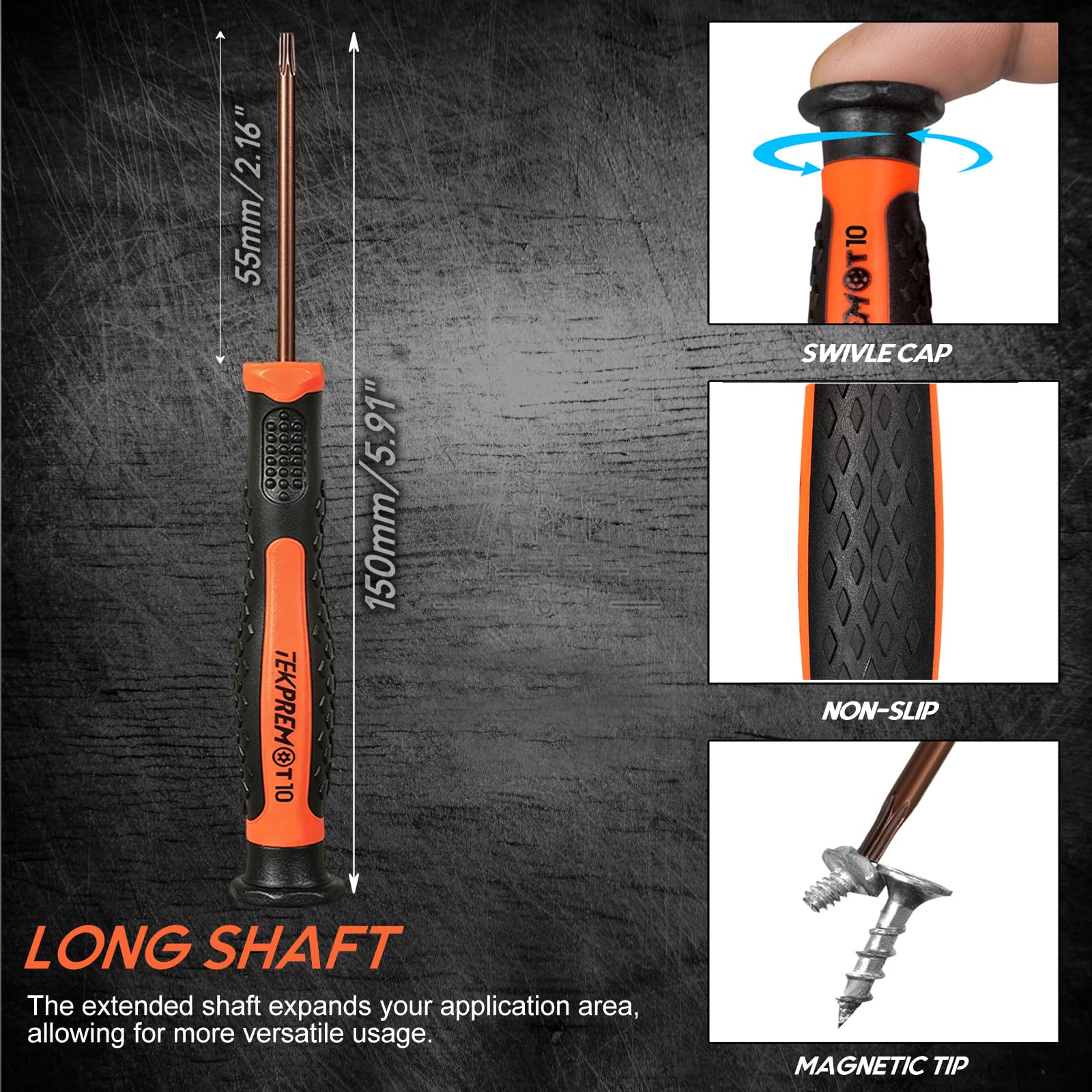 TEKPREM 8 in 1 Small Torx Screwdriver Set with T3 T4 T5 T6 T7 T8