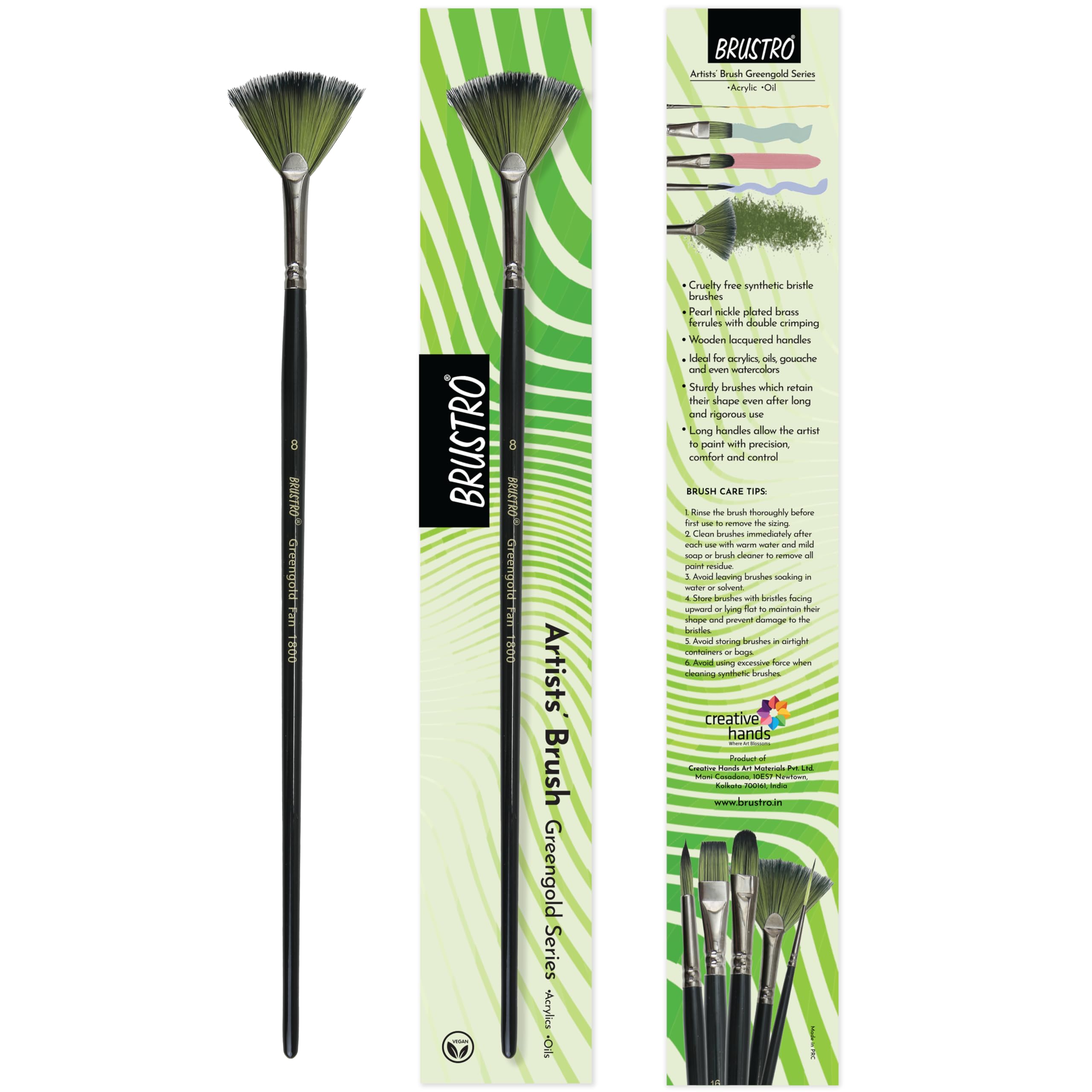 Brustro Artists Greengold Acrylic Brush Fan Series 1800 - Size - 8 (B08CRXC2S6) Amazon Price History, Amazon Price Tracker