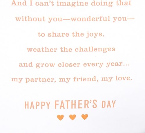 Miniatura 4 de Hallmark Tarjeta de madera del día del padre para marido o novio (amor que es para siempre), número de modelo 699FFW1103