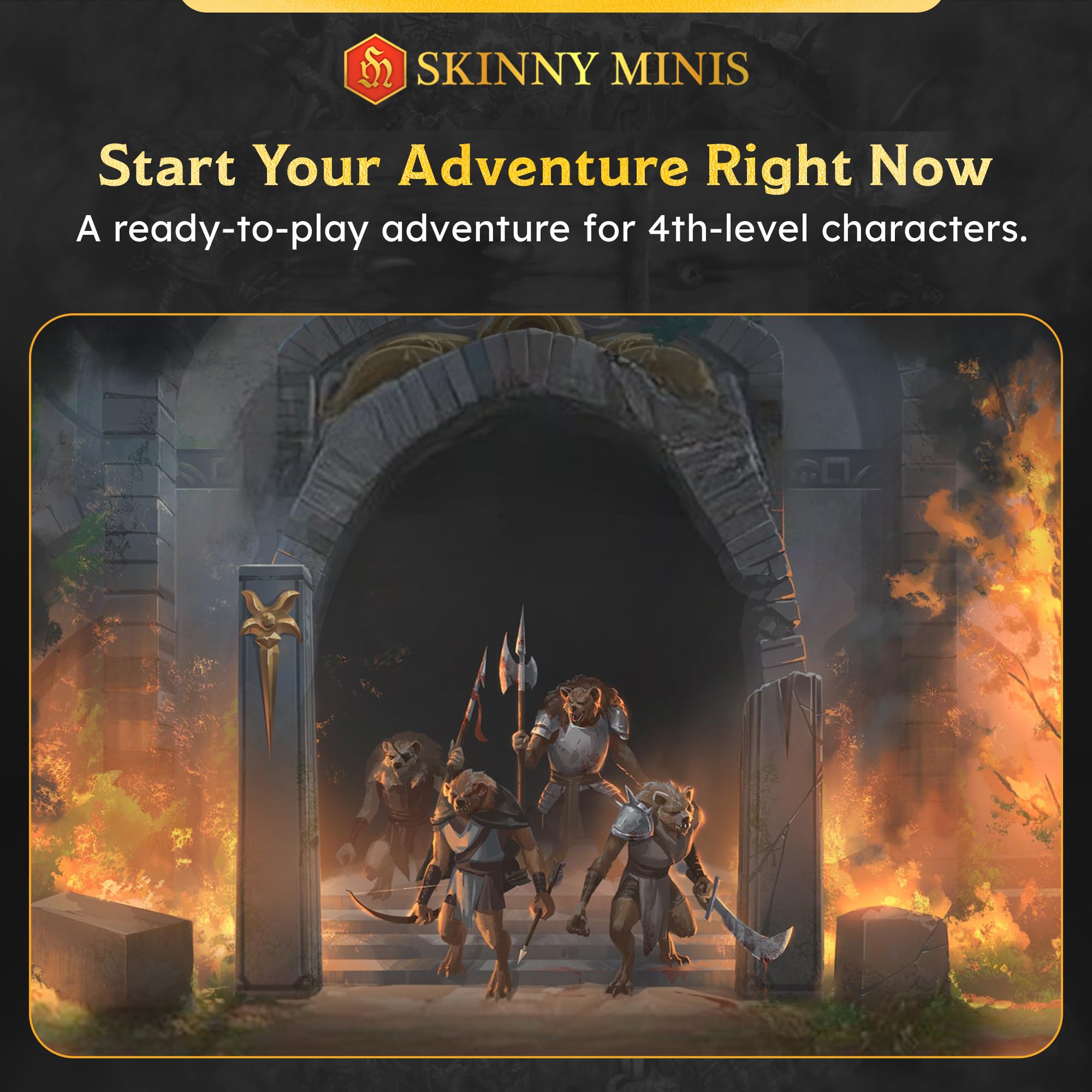 Dungeon In A Box - Death. Save. Repeat. 5e One-Shot Adventure for 4th-Level Characters, Includes D&D Miniatures, DND Battle Map, and Skinny Minis, Perfect DND Accessories for Tabletop RPG Campaigns - Image 2