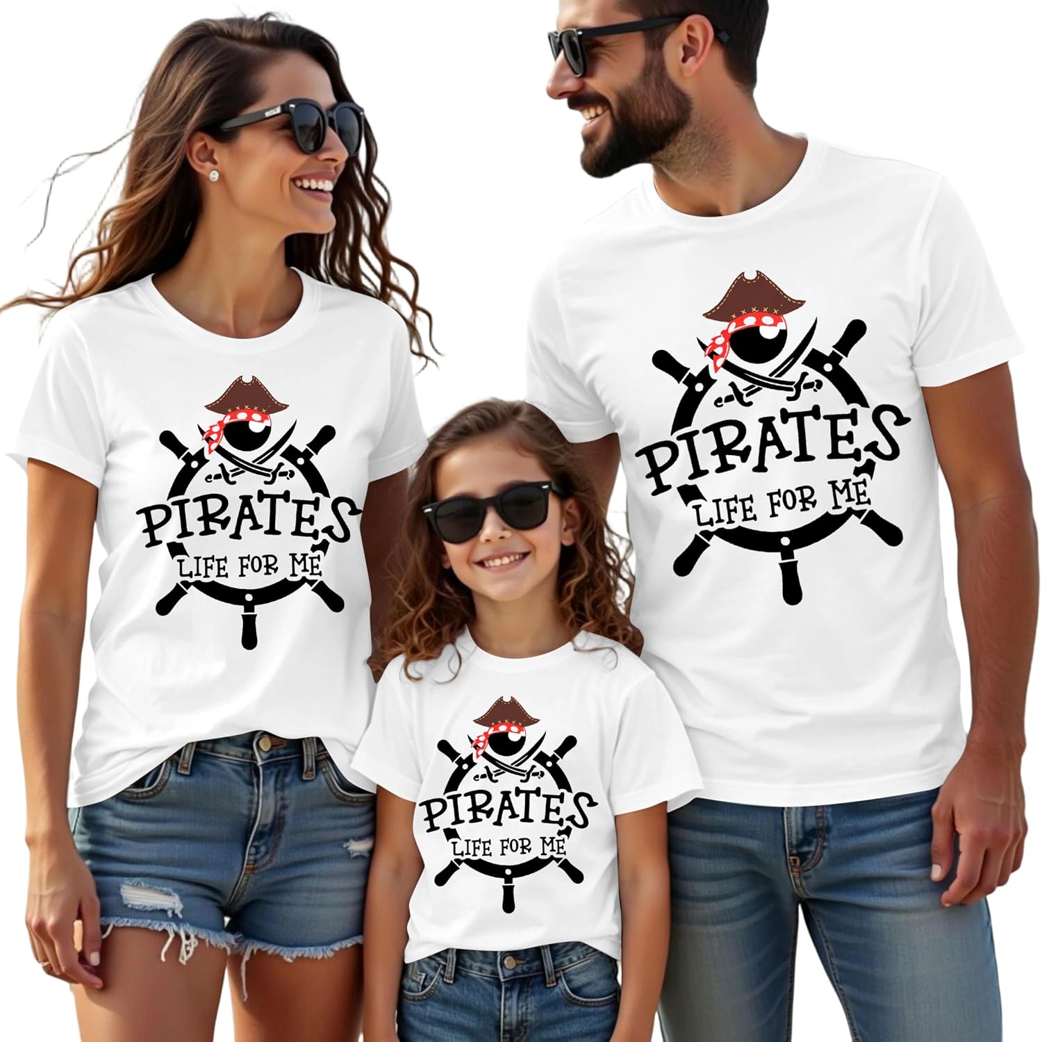 Pirate Family Matching Shirts - Pirates Life for Me Funny Graphic Shirt Family Matching Outfits Cruise Vacation Tees