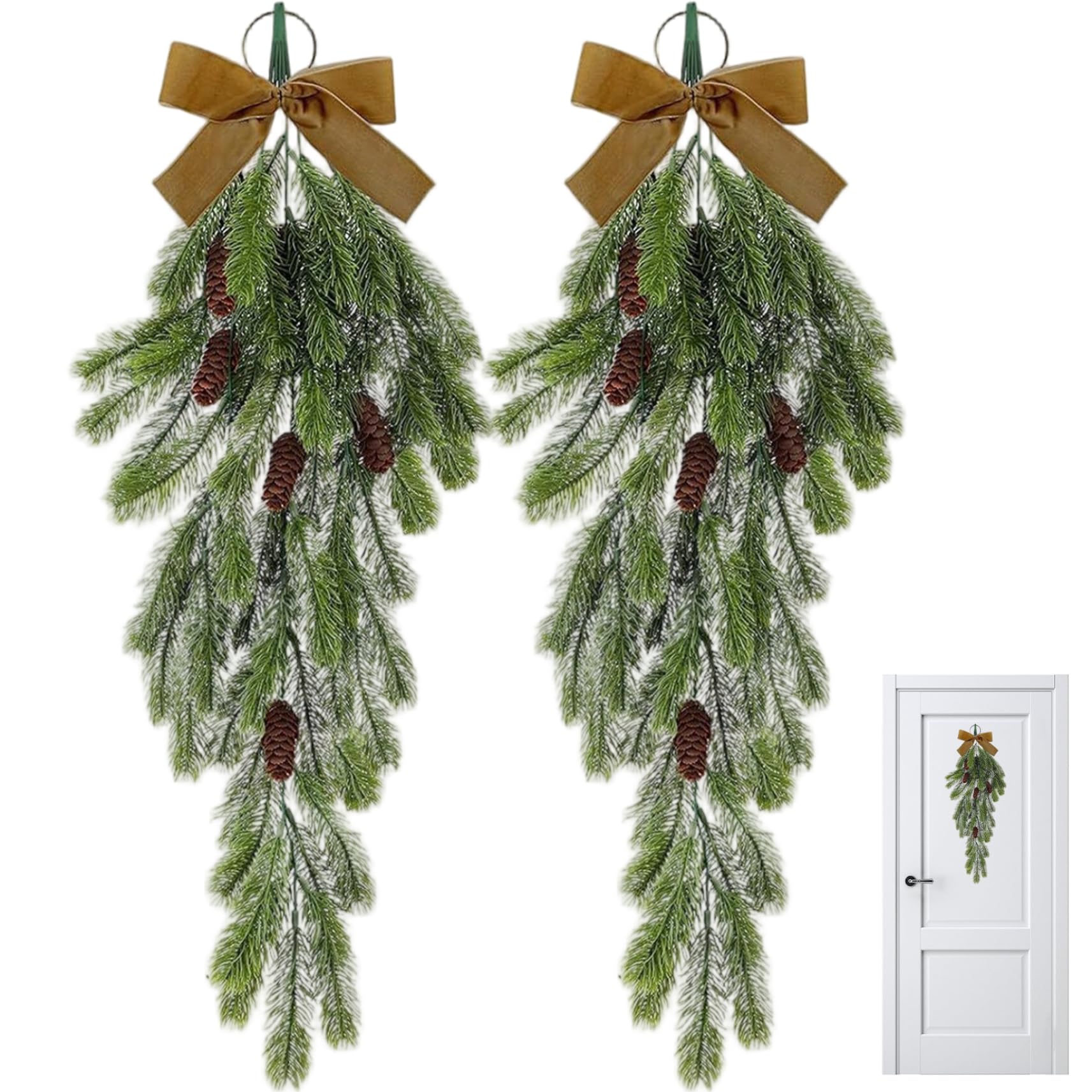 Guirlande de Noël goutte d'eau pour remplacer une couronne classique manquante