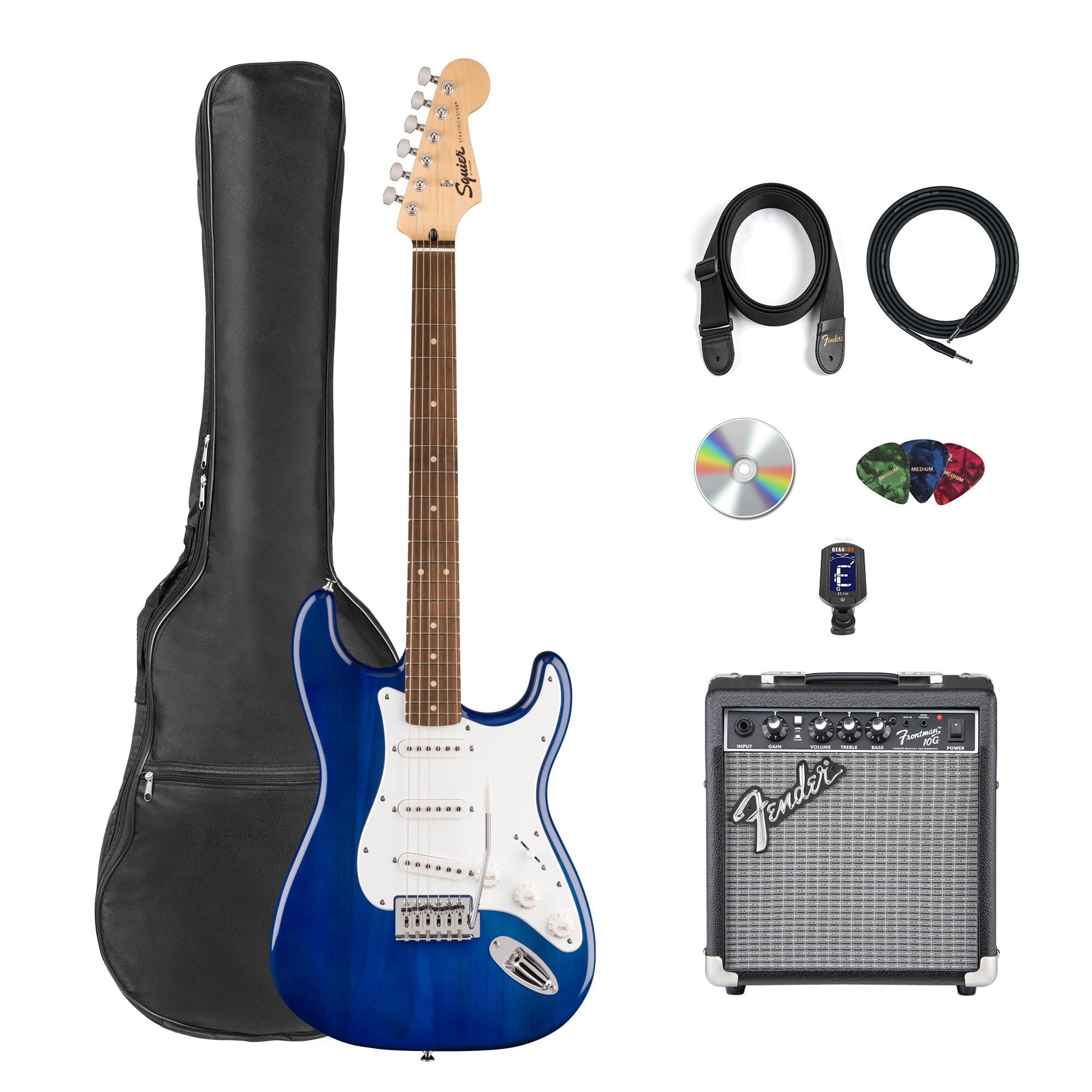 Amazon.com: Fender Squier Sonic Stratocaster Pack - Sapphire Blue