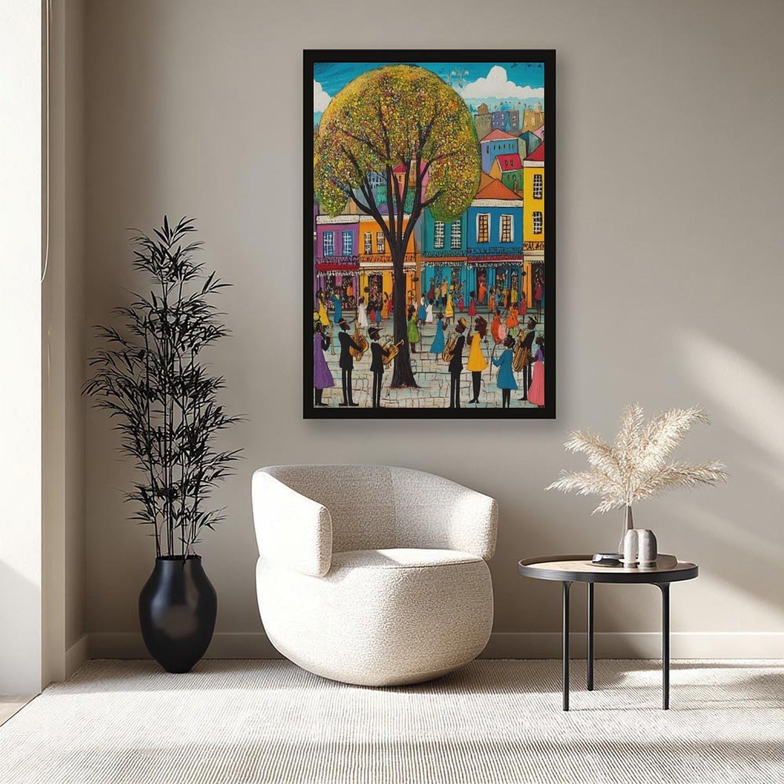 LXWNZE Festival del Mardi Gras, poster su tela colorato con scena di festival, decorazione per camera da letto, ufficio, stanza, regalo, 40,6 cm di lunghezza x 61 cm di larghezza