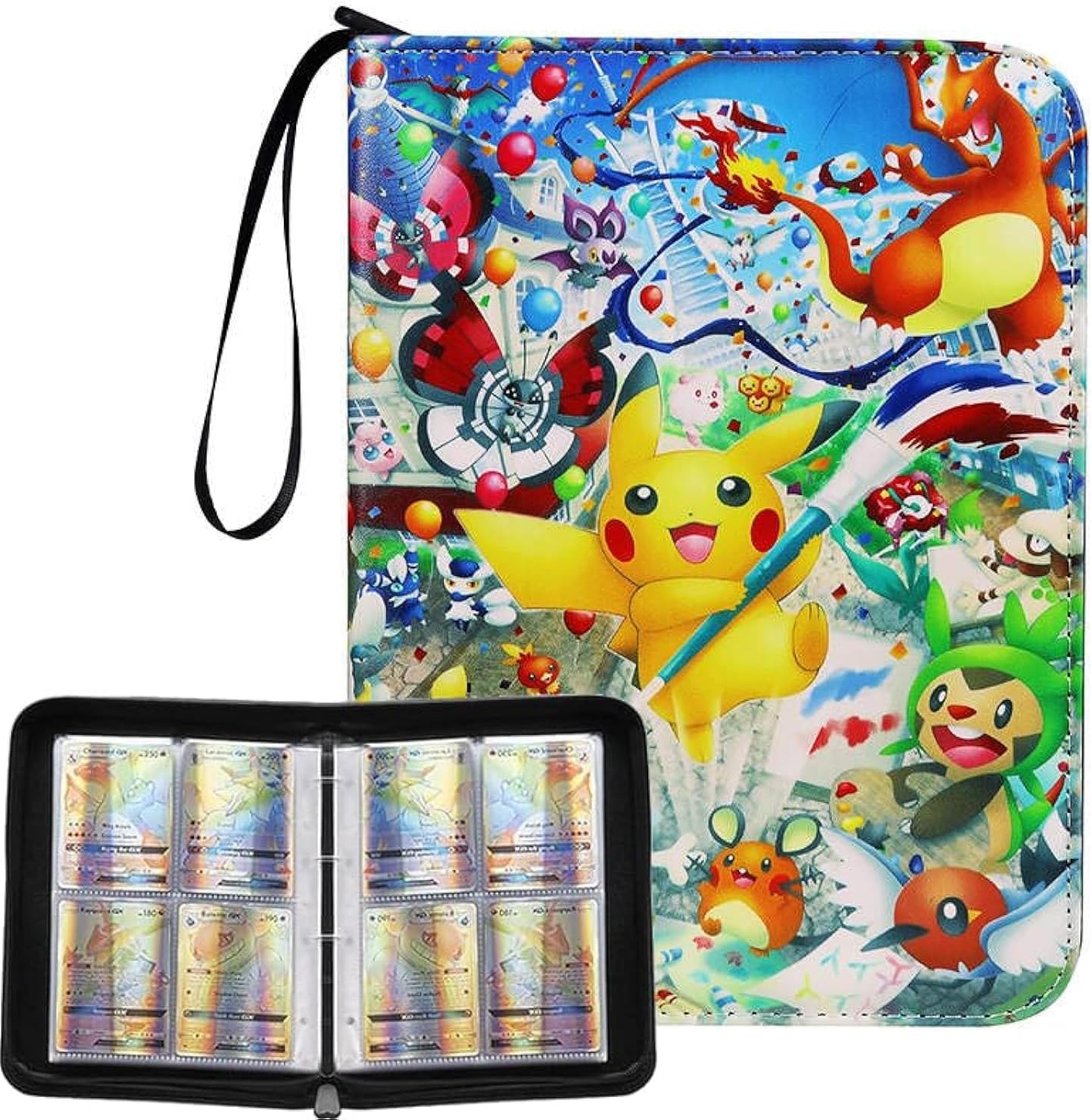 MaanysBinder Card Holder for Trading Card Games Collection, Holds up to 400 Cards with 50 Removable Sleeves, Green, 25 x 18.4 x 5 cm