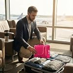 Bago Sac de toilette de voyage pour femmes et hommes - Grand sac de toilette étanche pour salle de bain et sac de voyage pour les articles de toilette Organisateur - Sac de maquillage de voyage (puits)