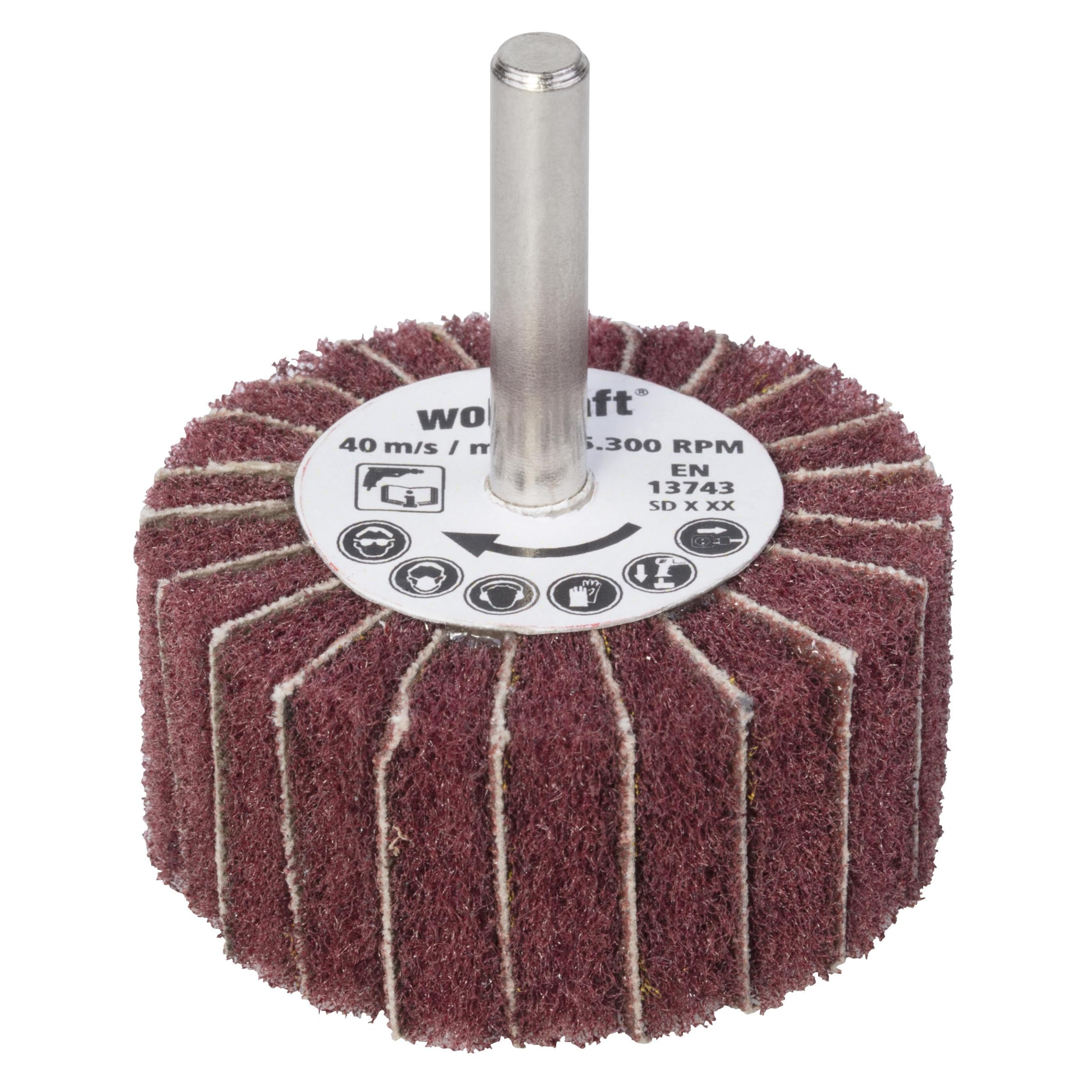 Wolfcraft Schwarz Black Aluminium Oxide 150 Grit Medium Bonded Abrasive Wheel For Power Drill