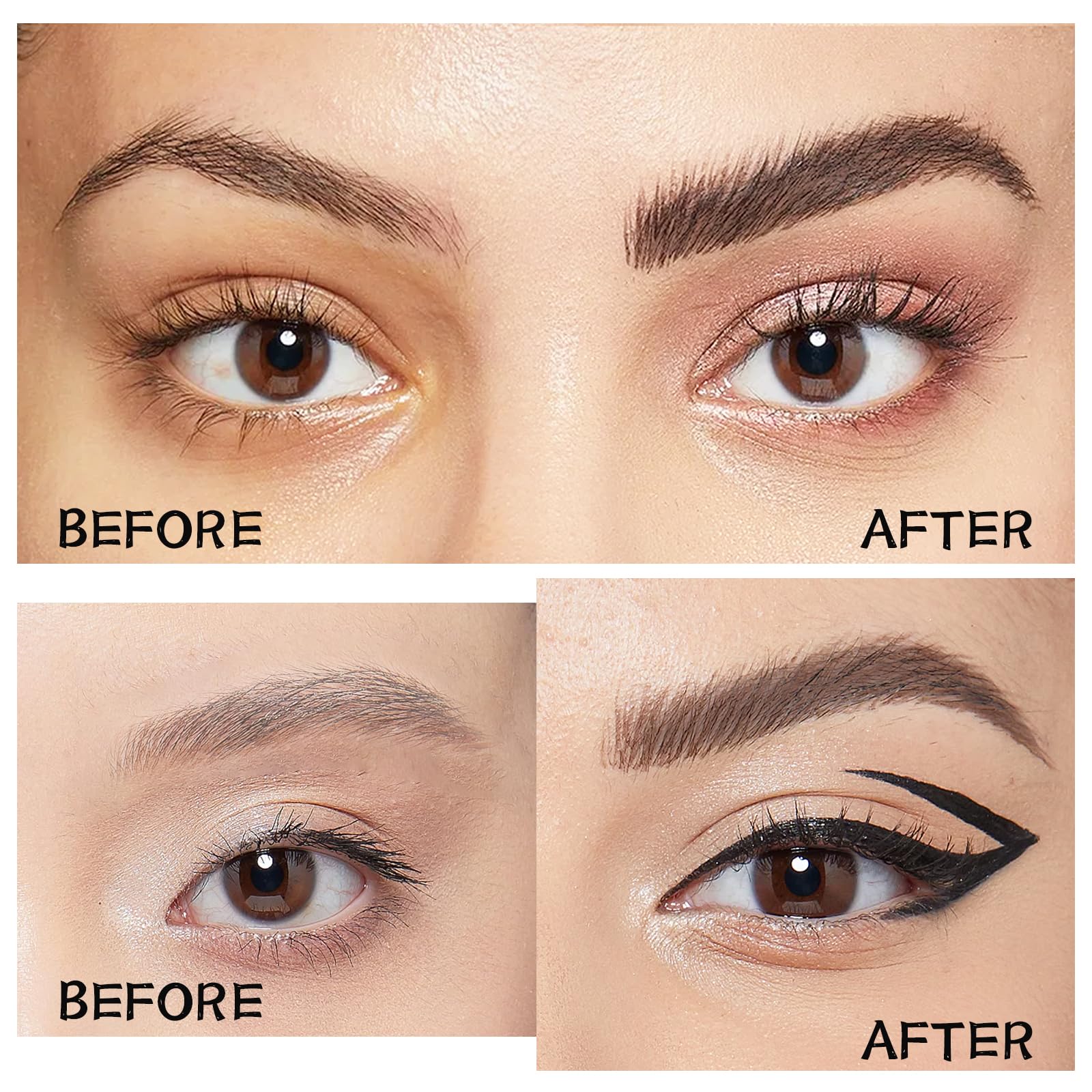 Matita Sopracciglia 3D Impermeabile Penna Liquida per Sopracciglia a Lunga Durata, Effetto Naturale e Preciso Crea Sopracciglia Dall'aspetto Naturale (Marrone Chiaro)