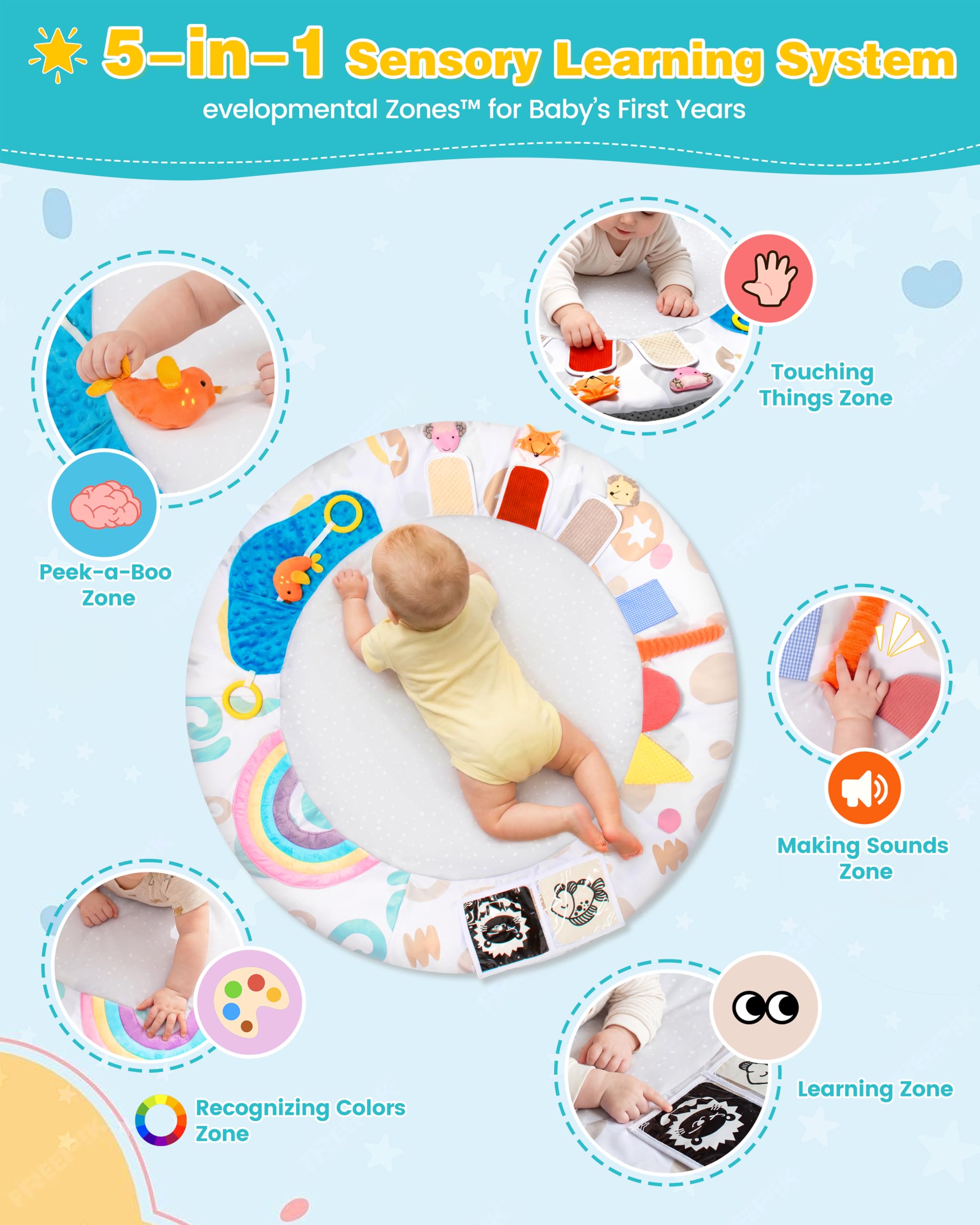 Baby-Spielmatte & große runde Spielmatte