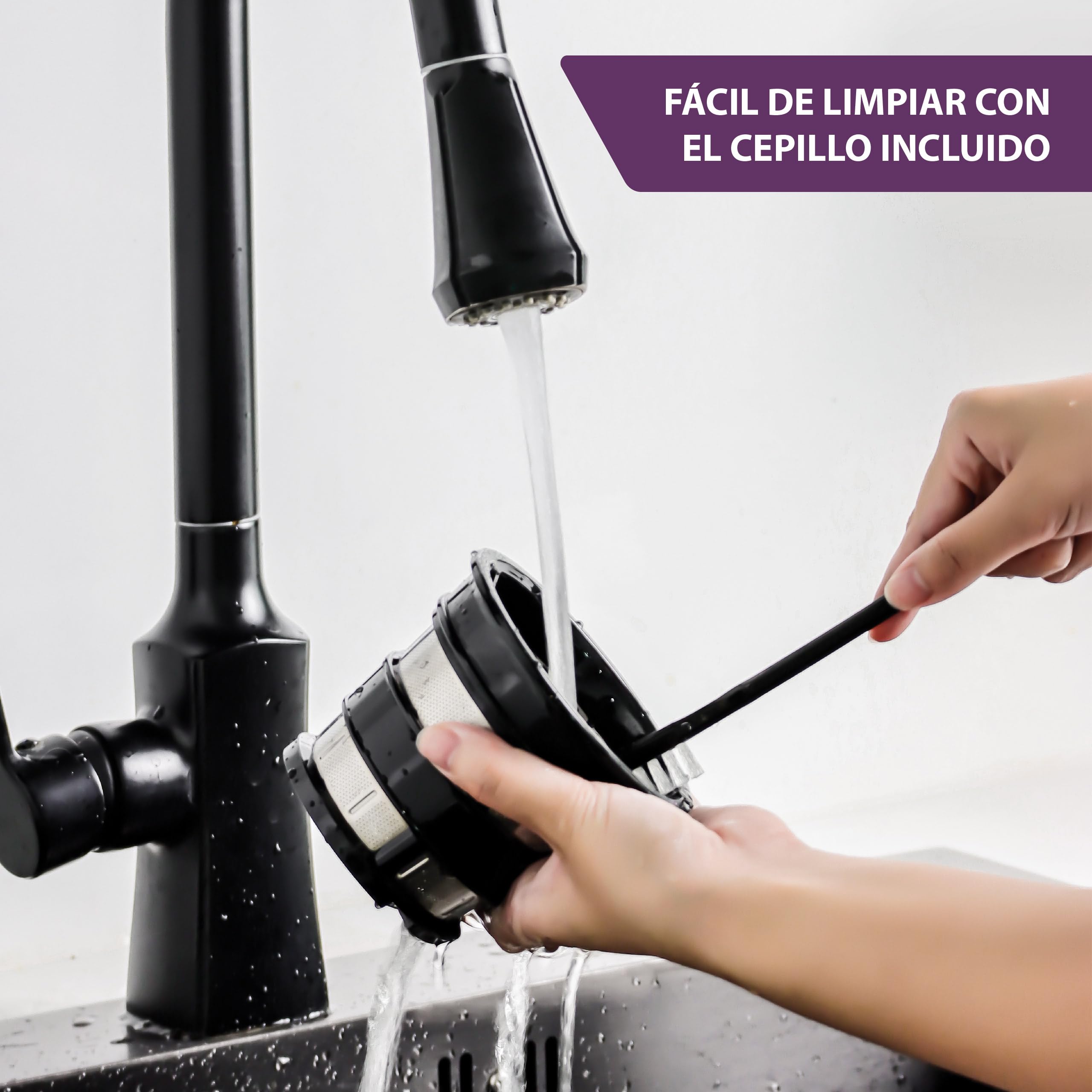 LEBENLANG Extractor de Jugo Lento - Acero Inoxidable & Libre de BPA I Juicer Licuadora para Verduras y Frutas Extractor de Zumos y Verduras I Licuadora Prensado Frio Juicer Machine