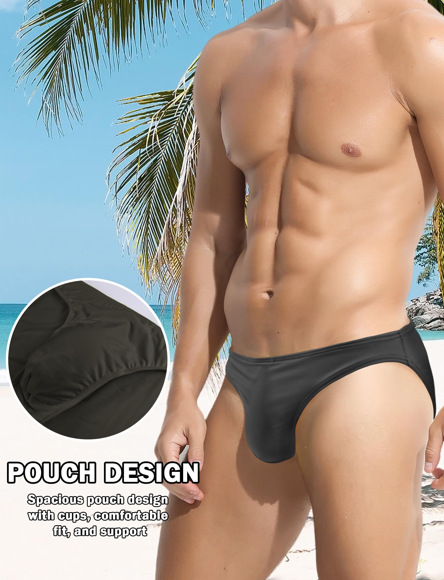 Bañador para hombre sexy con estampado de leopardo, traje de baño, bikini para hombre, push up playa, natación, surf S-XL