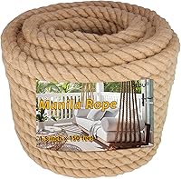 Vista 10 de Muelles de cuerda de manila tratada de 1.25 pulgadas x 50 pies para embarcaciones de árboles y granja