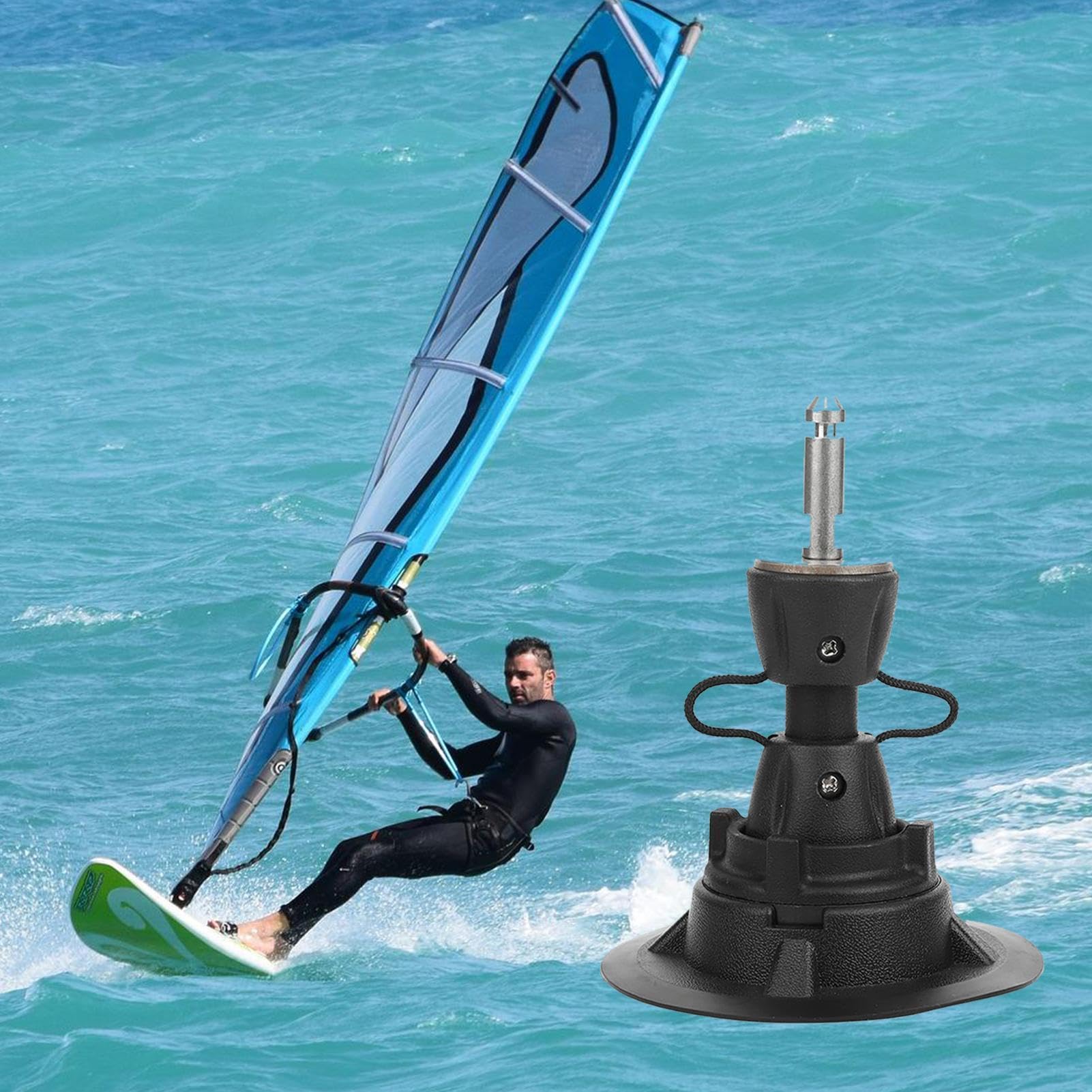 Base de mât de planche à voile, pied de mât de planche à voile, Base de pied de voile réglable, Base de mât de planche à voile multifonctionnelle, Tendon de surf pour Sports nautiques en plein air