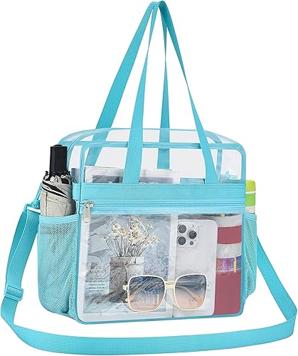 Vista 121 de Oraben Bolsa transparente transparente aprobada para estadios de 12 x 6 x 12 pulgadas, bolsa de estadio para trabajo, juegos deportivos, gimnasio
