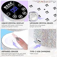 Vista 2 de MEKK Mini luz UV inalámbrica para uñas de gel – Mini lámpara de uñas LED UV recargable de 24 W con control táctil y sensor automático, pequeña