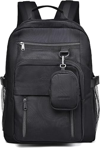 FSD.WG Mochilas para laptop para hombres y mujeres, resistentes al agua, para la escuela, para viajes o trabajo, 22 negro