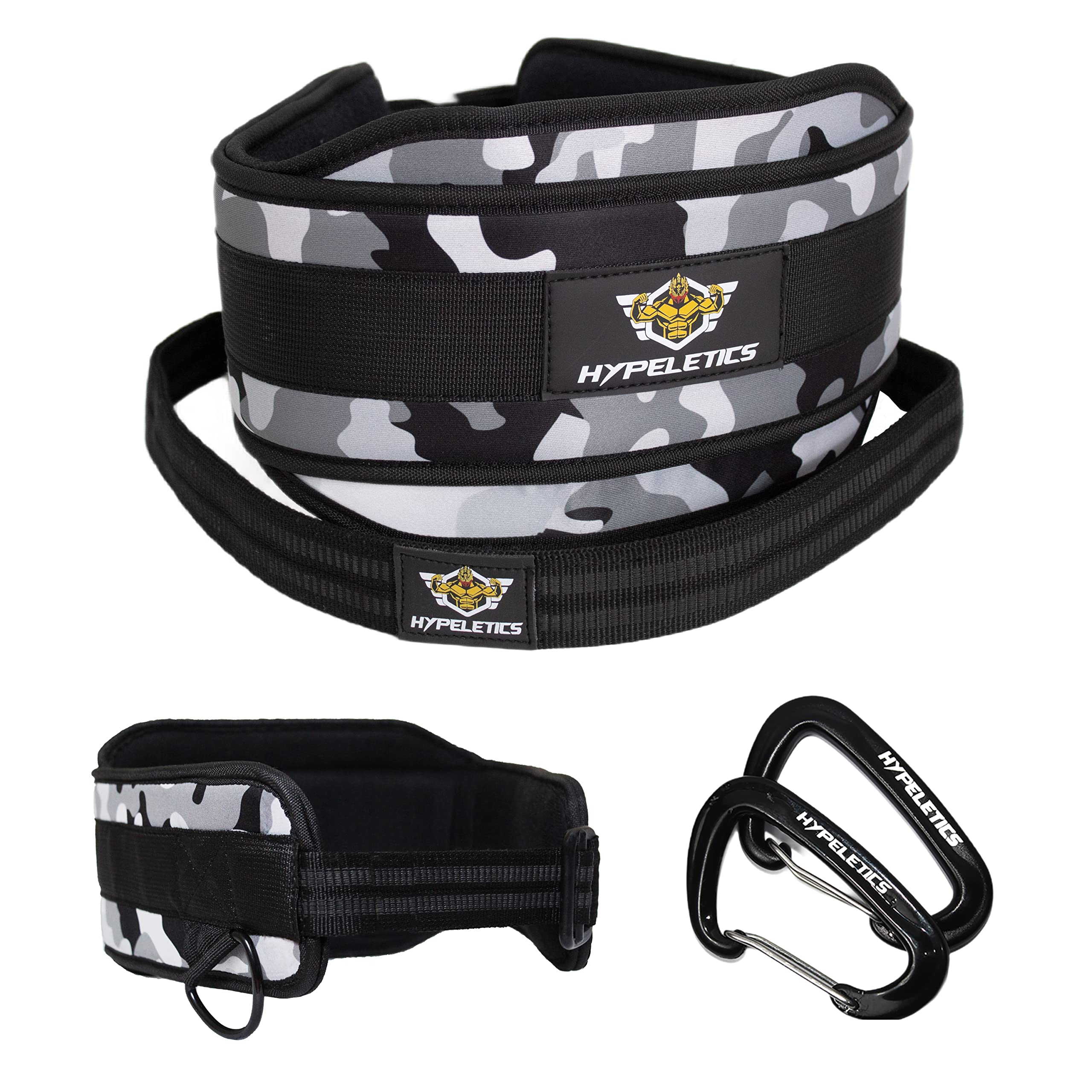 HYPELETICS Weighted Dip Belt - 40 inch Strap built for Heavy weights replaces chain - Padded Neoprene for Weighted Pull ups & Squat Belt workout - Weight lifting Dip Belts with chain, Weight Belt