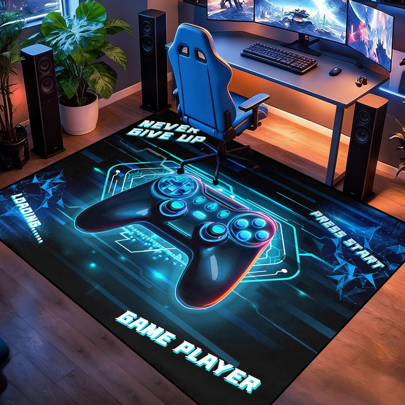 Tappeto per area di gioco per camera da letto dei bambini e soggiorno, con stampa 3D, grande tappeto per camera da letto, ragazzi, ragazzi, sala giochi, videogiochi, tappeto per sala giochi, bagno,