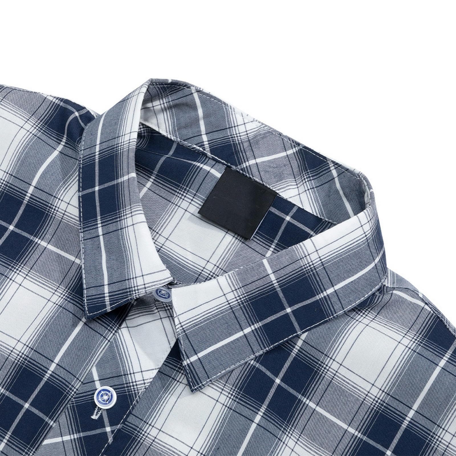 TEidea Męskie t-shirty w stylu retro męska koszula z krótkim rękawem oversize zapinana na guziki modna kurtka na co dzień top, Czarny, L