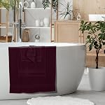 Belizzi Home Ultra Doucement 6 Ensemble de serviettes en coton, contient 2 Serviettes de bain 28x55 de pouce, 2 Serviettes à main 16x24 de pouce & 2 Laver les selles 12x12 inch, Idéal pour une utilisation quotidienne, Compact & Léger - Bourgogne Rouge
