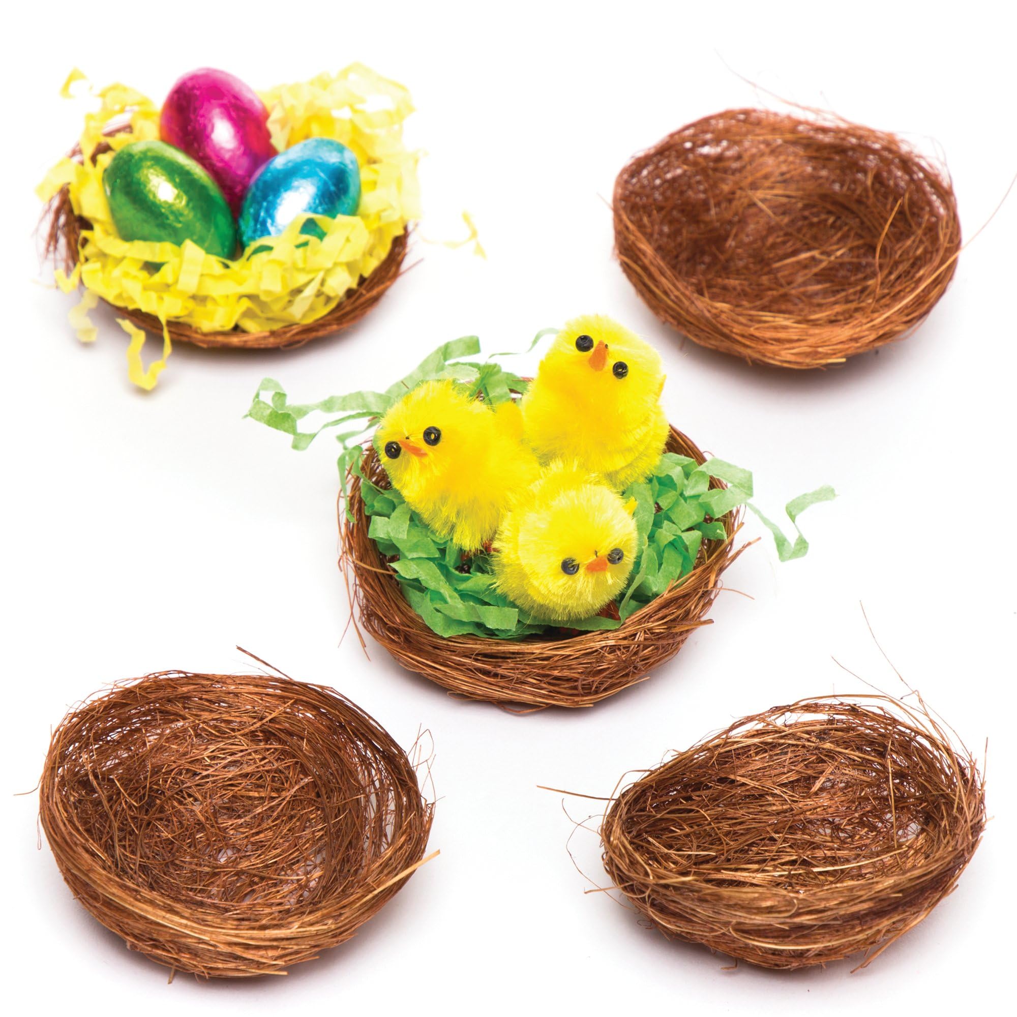 Baker Ross mini-nids d'oiseaux pour poussins en peluche et