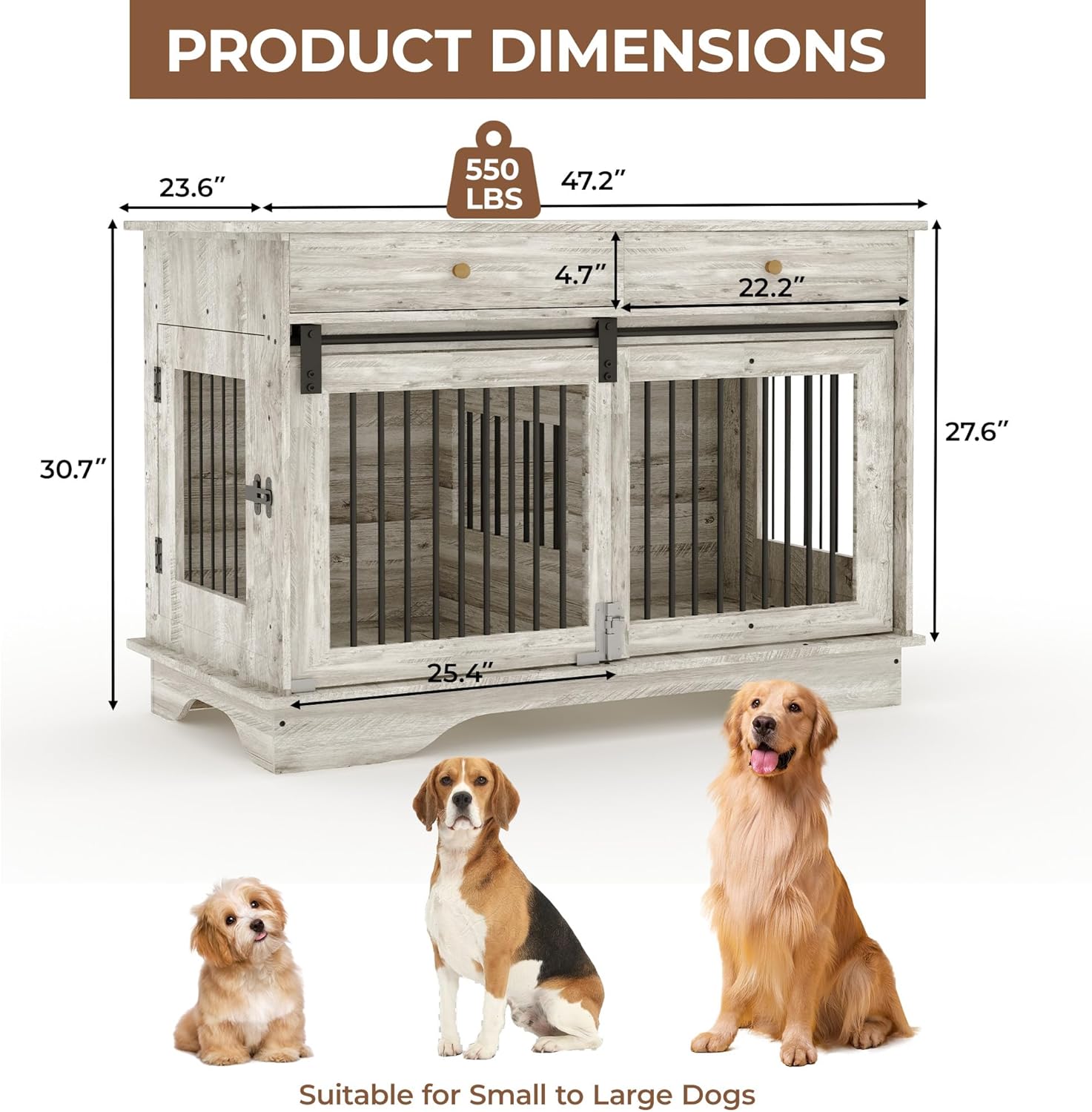 Stylish Comfort: Review of the 47-Inch Large Dog Furniture Crate for All Breeds