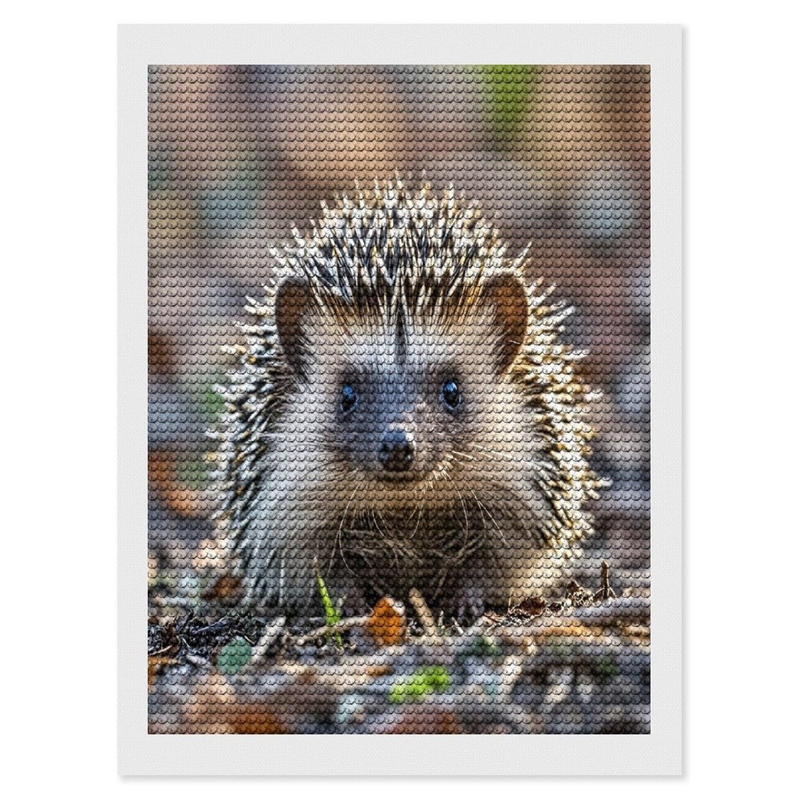 FekiLoot Hedgehog Diamond Painting Kits for Beginners DIY Diamond Art Kits for Adults Full Drill Round Diamond Dot Gem Art Painting Fun DIY Crafts for Home Kitchen Wall Decor Gift 12"x16"