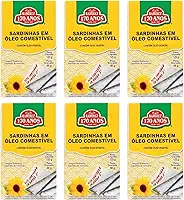 KIT 6X Sardinha em Lata - Portuguesa - Óleo de Girassol - Ômega 3 - Vitamina B12 - Proteína - Cálcio - Vitamina D - Lata Tampa Abre Fácil - 125g Cada - Ramirez