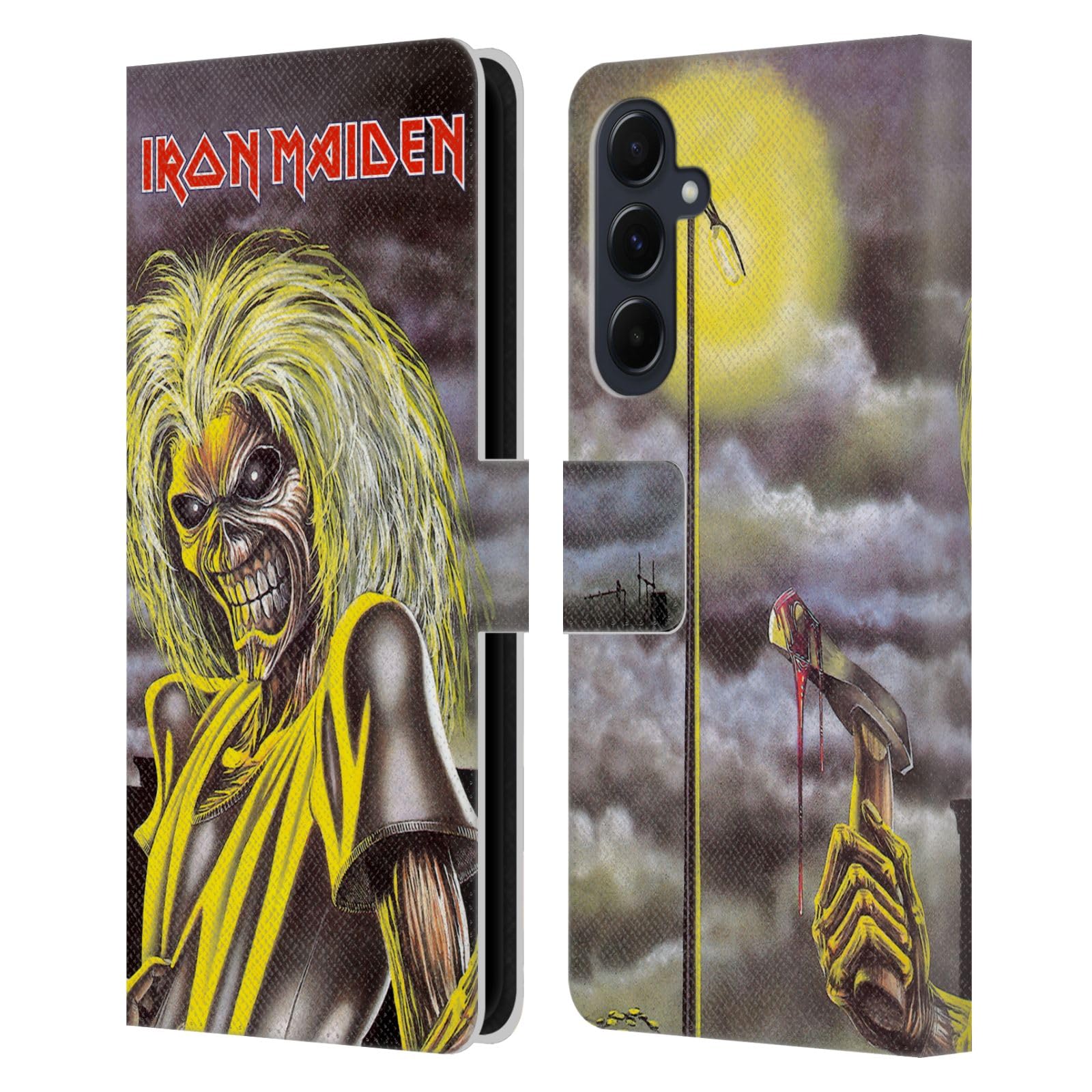 Head Case Designs Offizielle Iron Maiden Killers Plattencover Leder-Wallet-Hülle Kompatibel mit Samsung Galaxy A55 5G