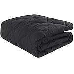 NTBAY Down Alternative Oversized Toddler Comforter, Super Soft and Warm Solid Color Baby Crib Quilted Blanket, 43x60 inches, Black