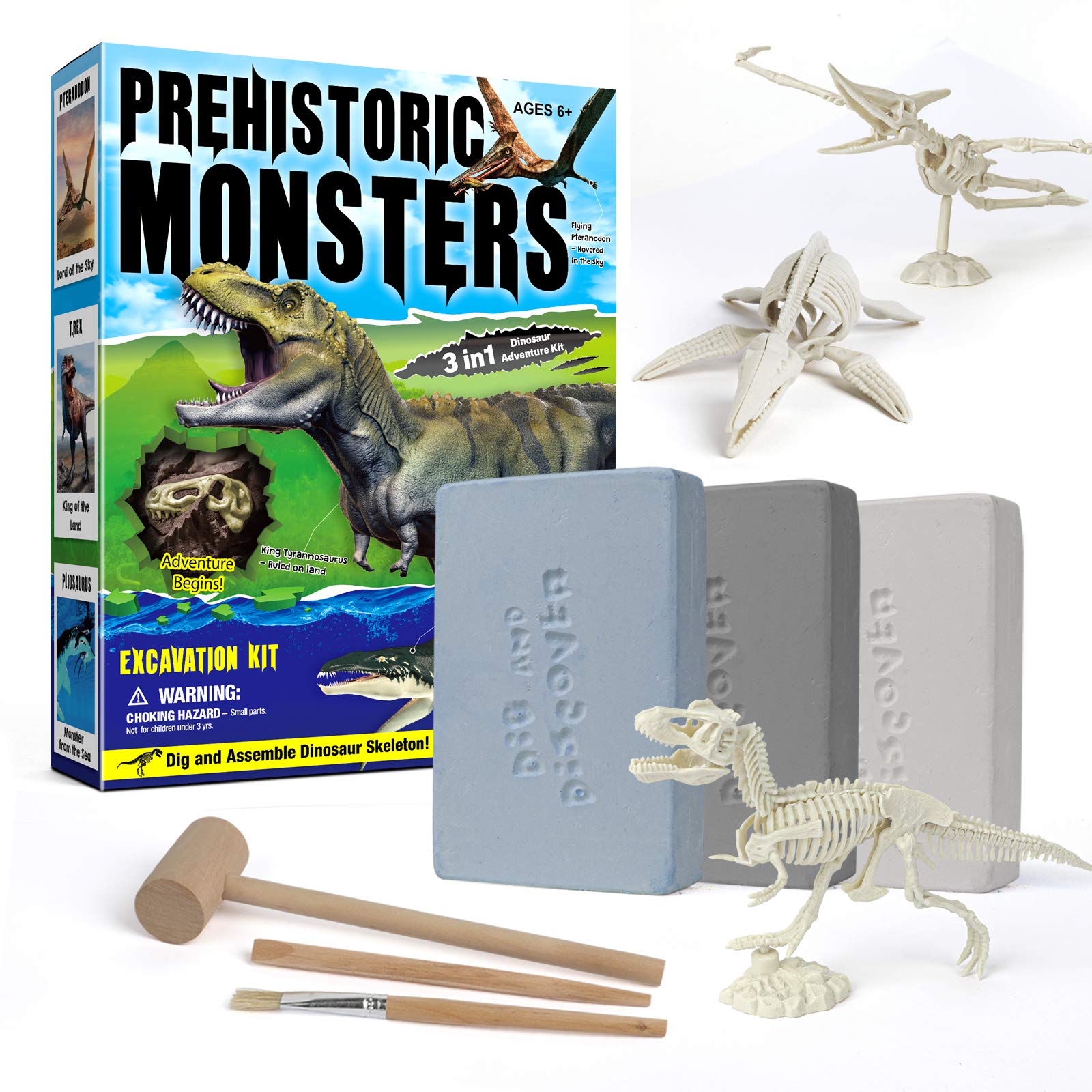 Buy piberagi Dinosaur Excavation Kits Fossil Digging Kit Dinosaur