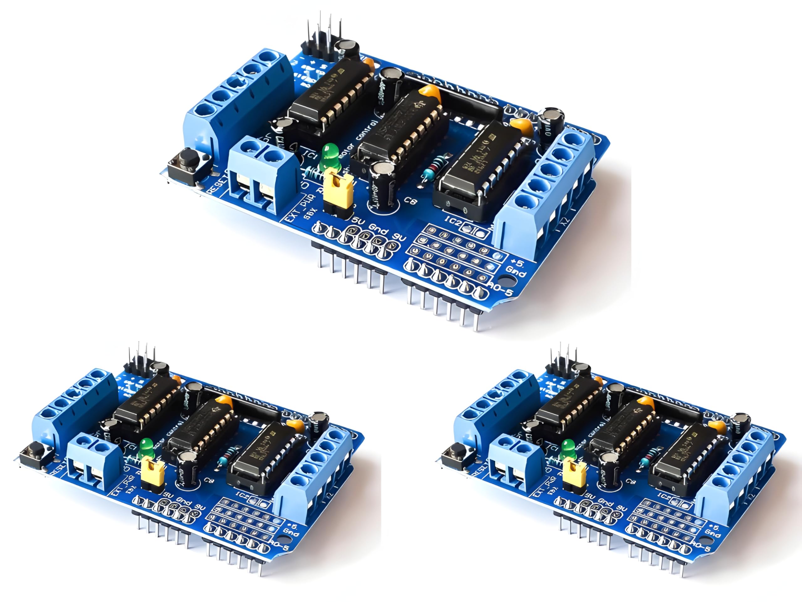 3pcs L293D DC Motor Driver Module Shield Stepper Motor Driver Module Shield Expansion Board for Arduino Duemilanove Raspberry Pi