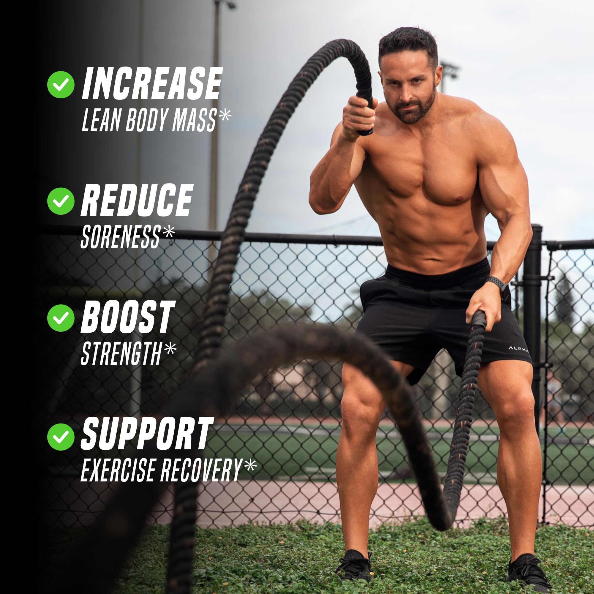 Outwork Nutrition Post Workout Recovery Powder - Creatine Monohydrate, KSM-66 Ashwagandha & Tart Cherry - Speeds Recovery, Eases Soreness - Creatine Powder for Men & Women, Green Apple, 240 Gr — Amazon image 2