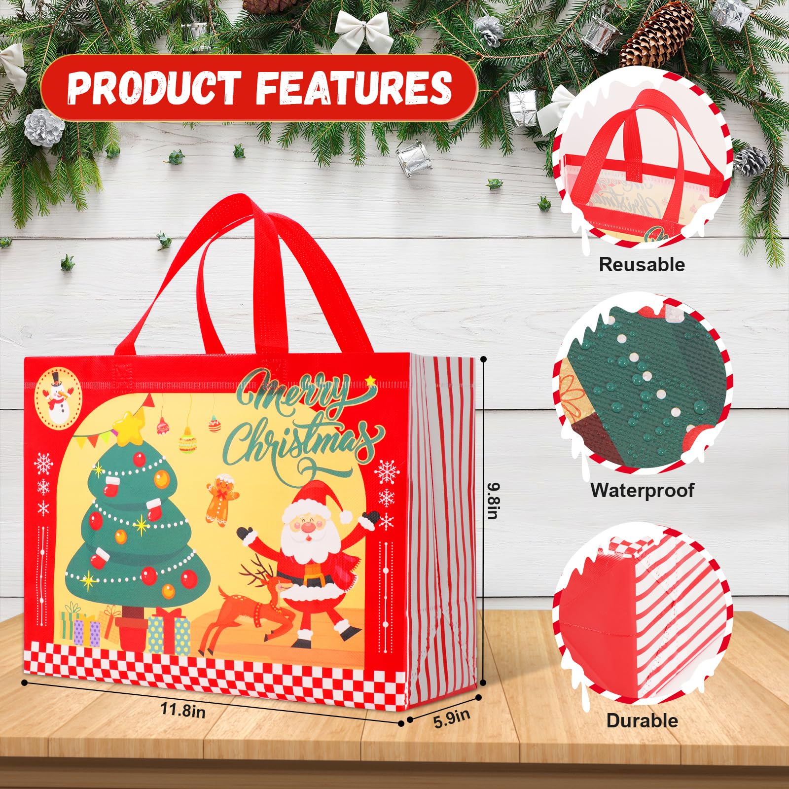 Amazon | Yunaeduo クリスマスギフトバッグ - クリスマスプレゼント用 