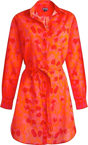 Vilebrequin, Vestido Camisero De Gasa De Algodón con Estampado New Leopard para Mujer